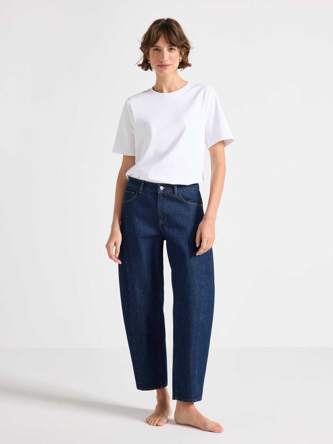BARREL jeans med ankellängd