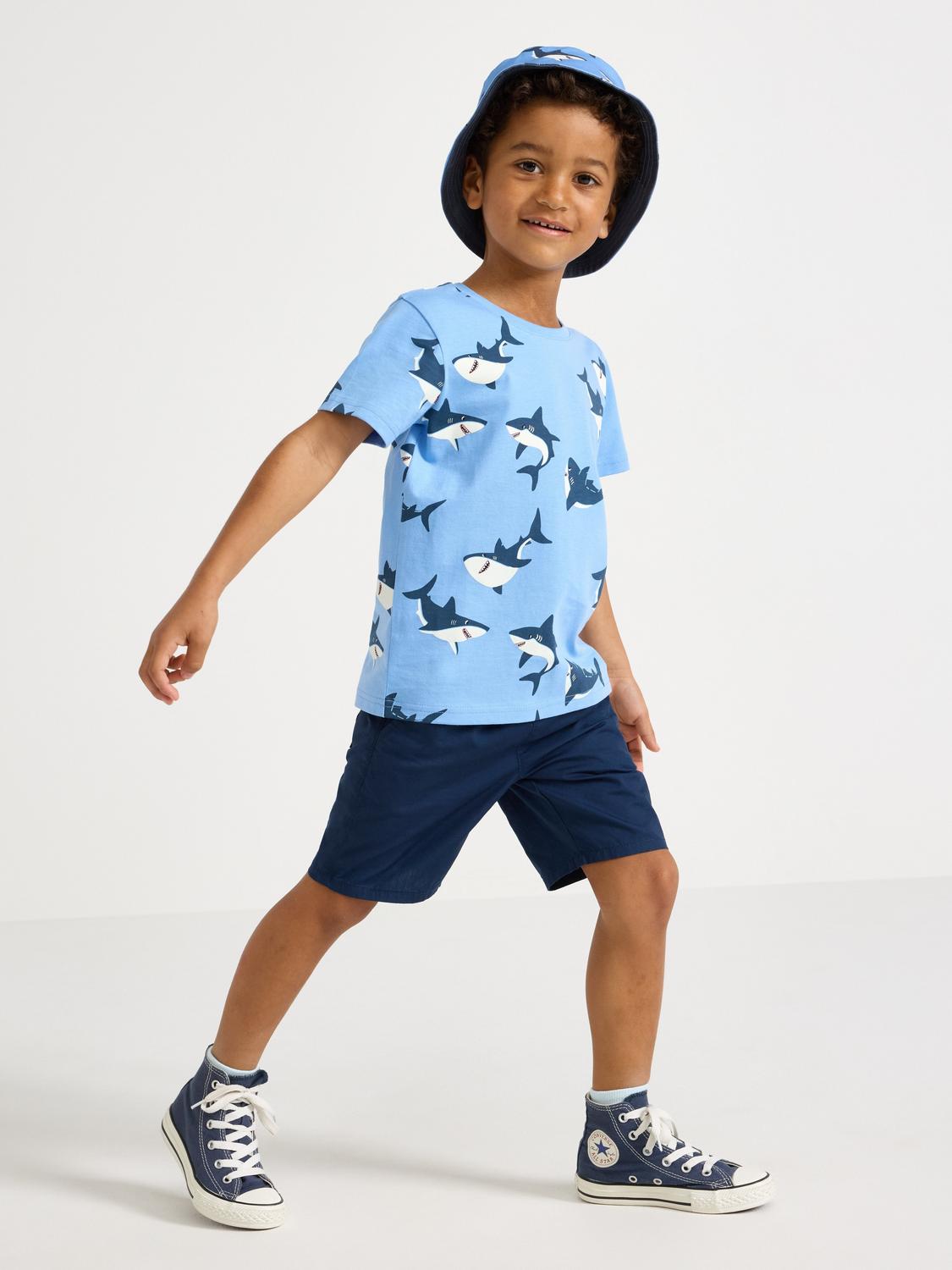 Shorts i bomullspoplin