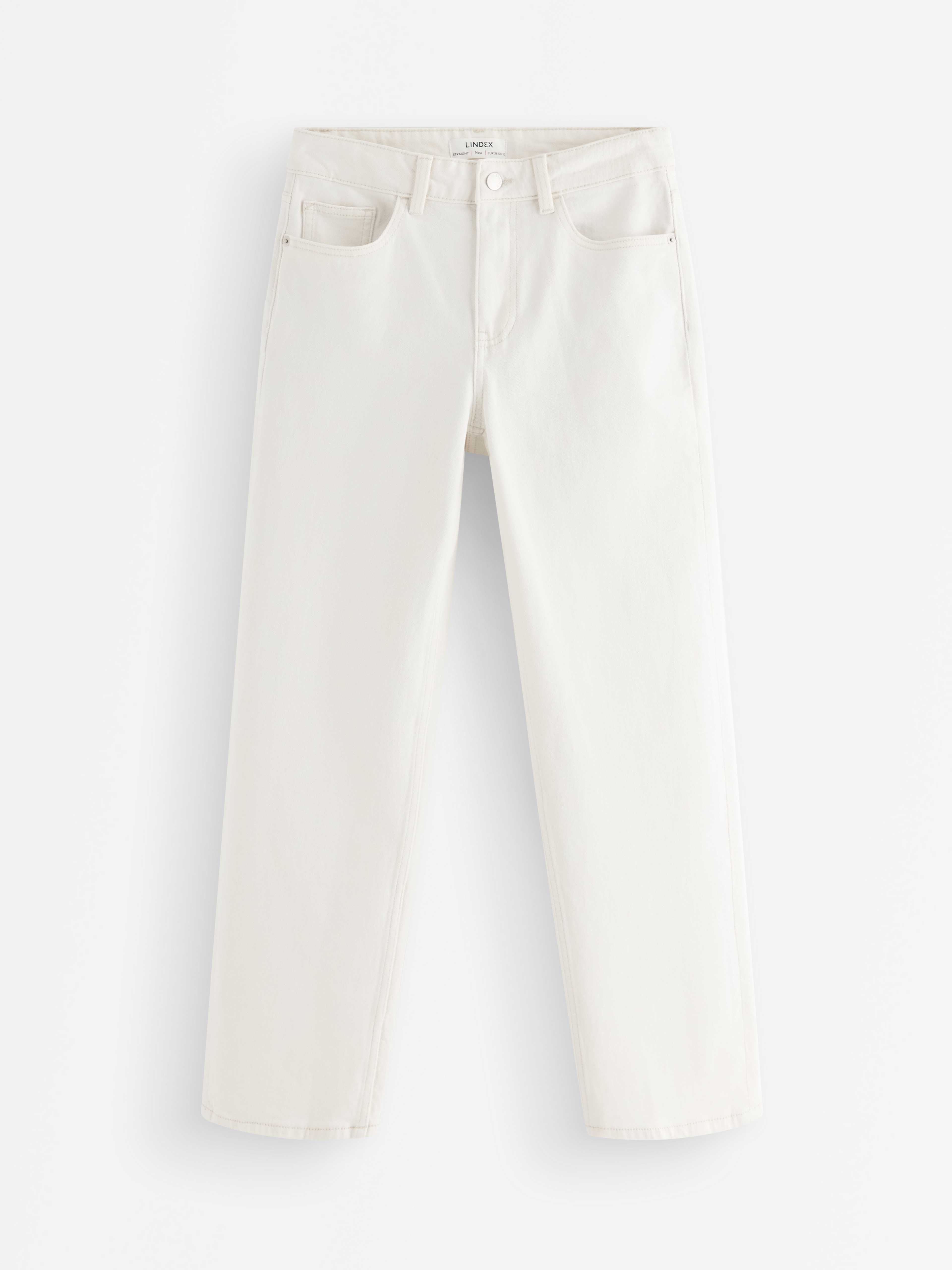 STRAIGHT Nea cropped jeans med lätt stretch