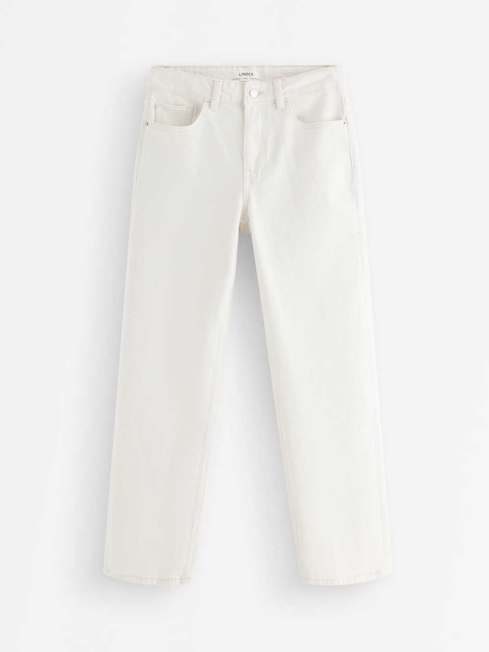 STRAIGHT Nea cropped jeans med lätt stretch