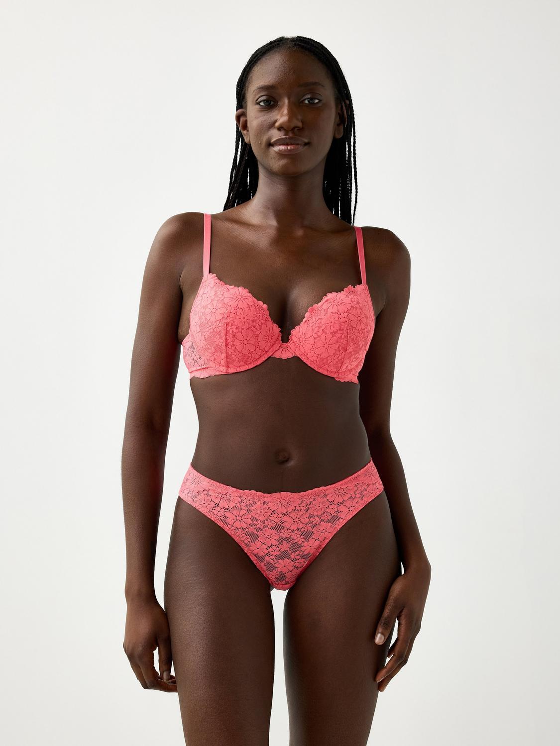 Malva push-up-bh med spets