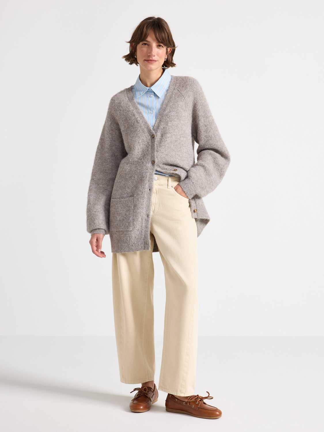 BARREL jeans med ankellängd
