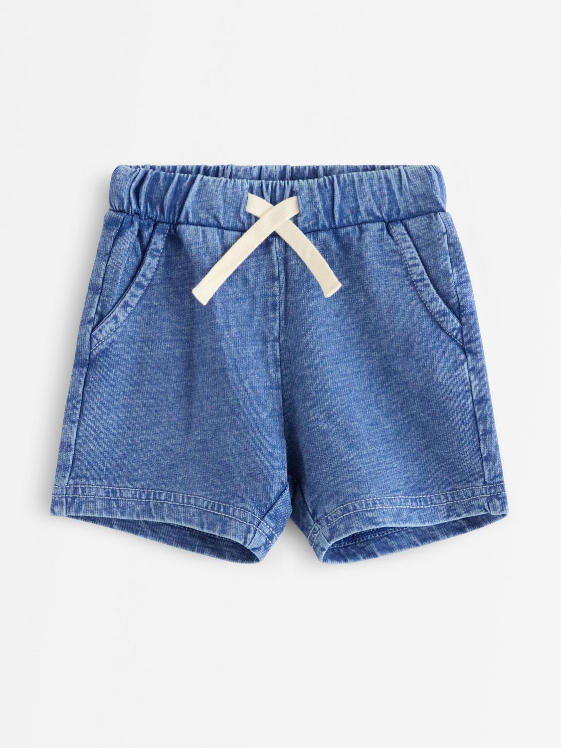 Mjukisshorts med denim-look