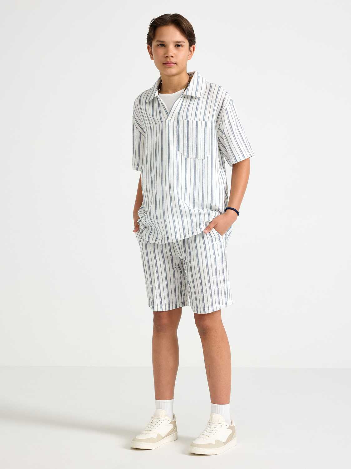 Shorts i bomullsväv