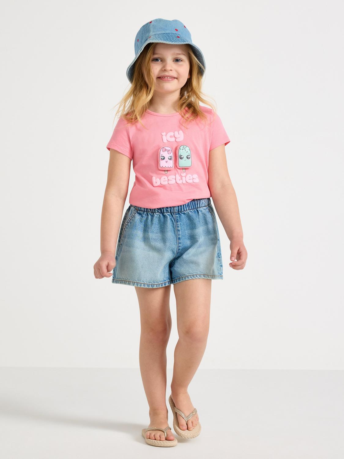 Shorts i denimtrikå