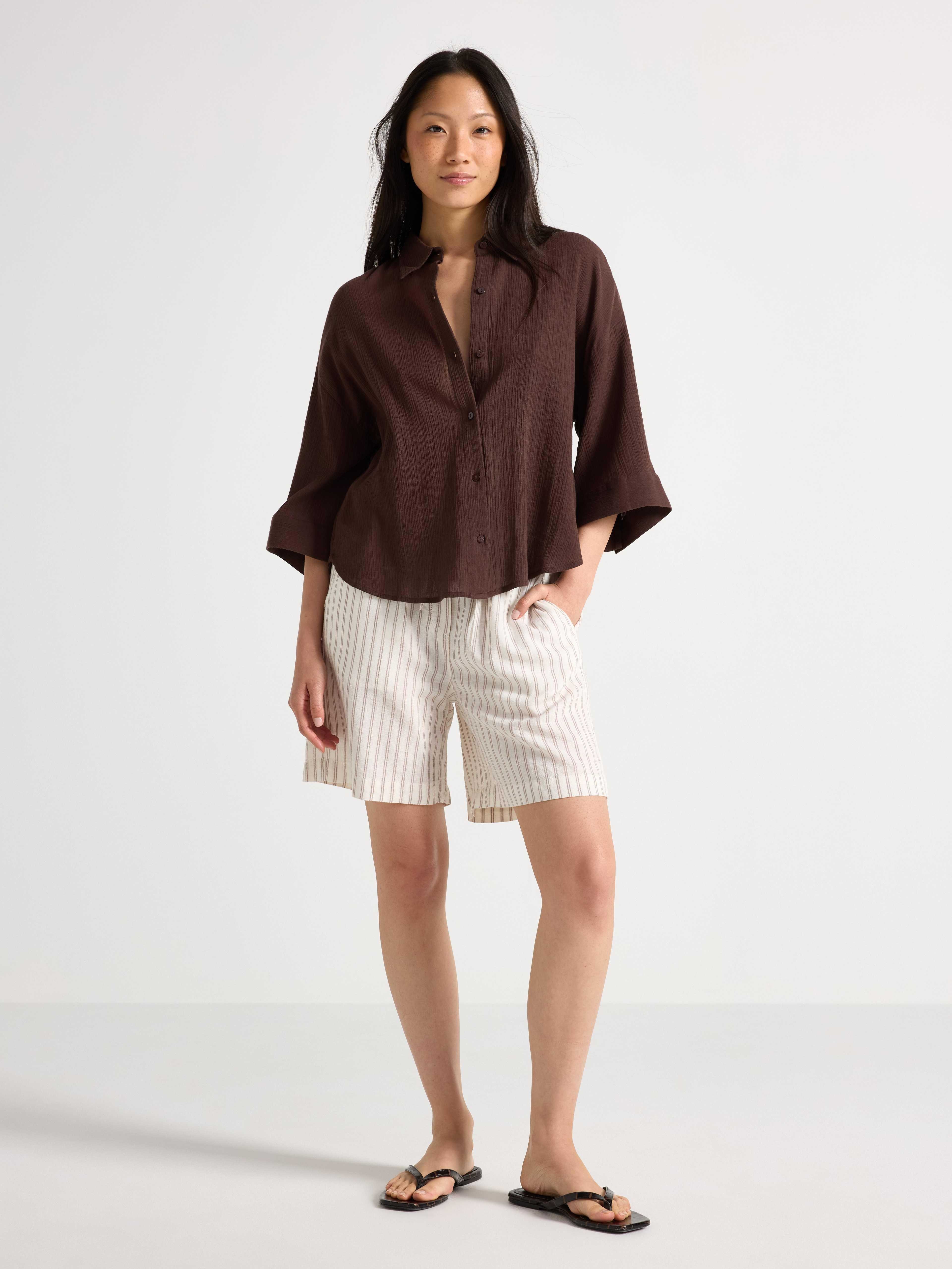 Shorts i linneblandning