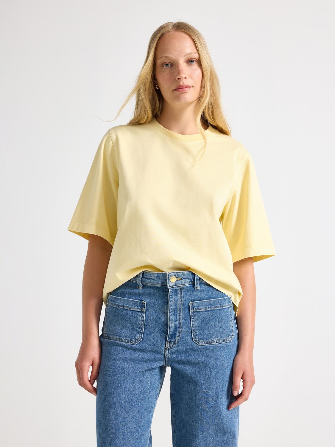 Oversized t-shirt i tvättad bomull