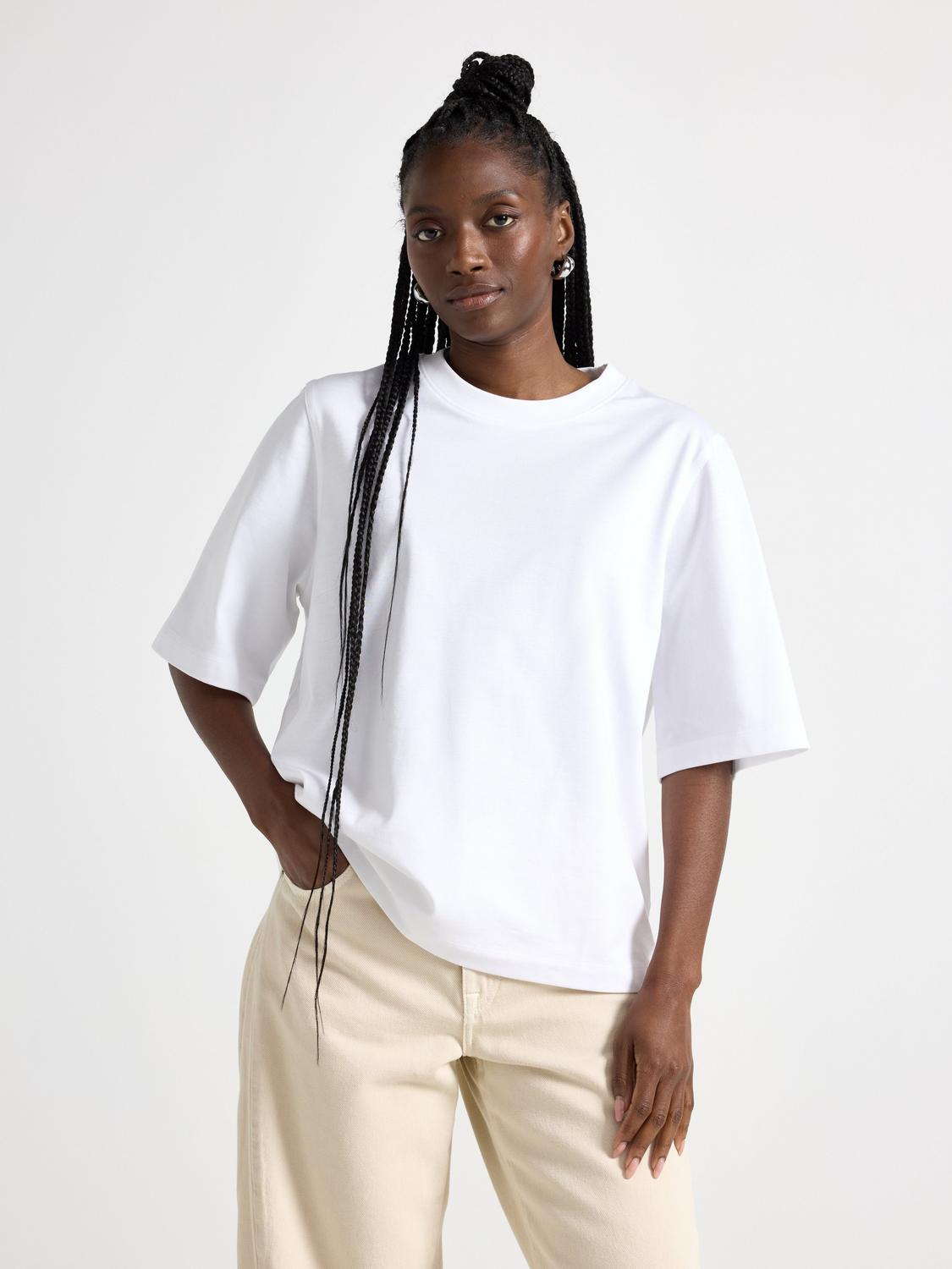 Oversized t-shirt i tvättad bomull
