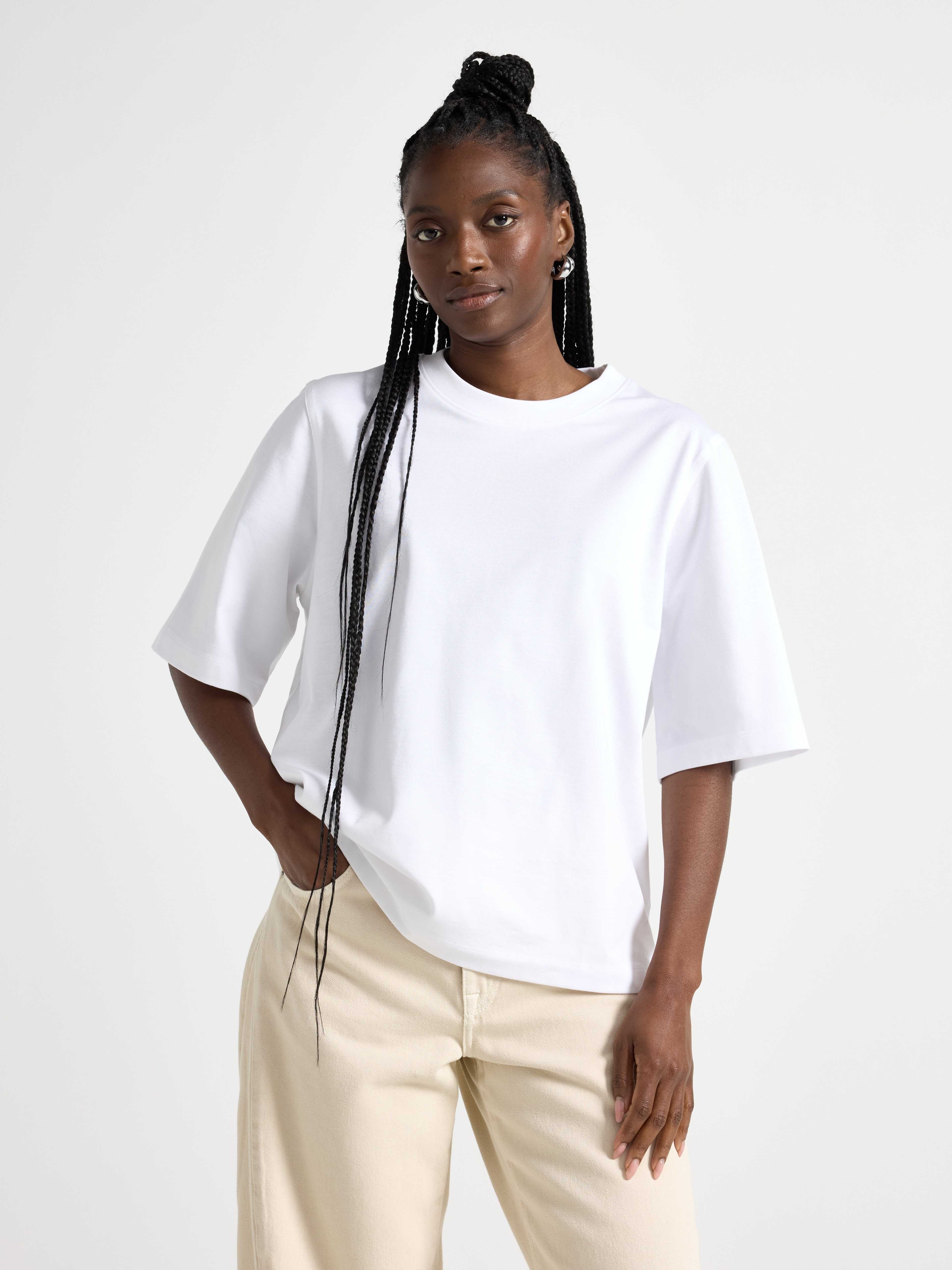 Oversized t-shirt i tvättad bomull