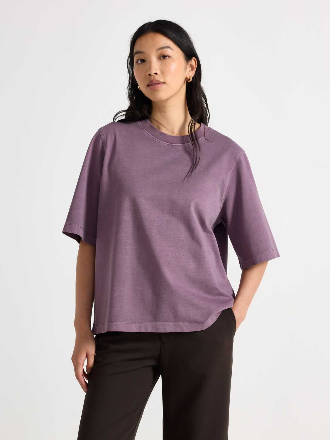 Oversized t-shirt i tvättad bomull