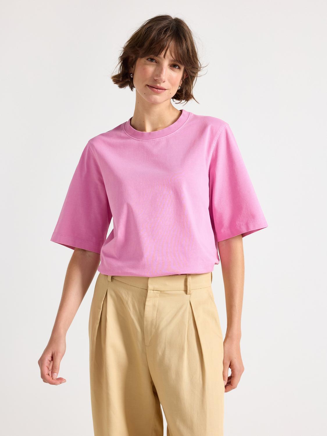 Oversized t-shirt i tvättad bomull