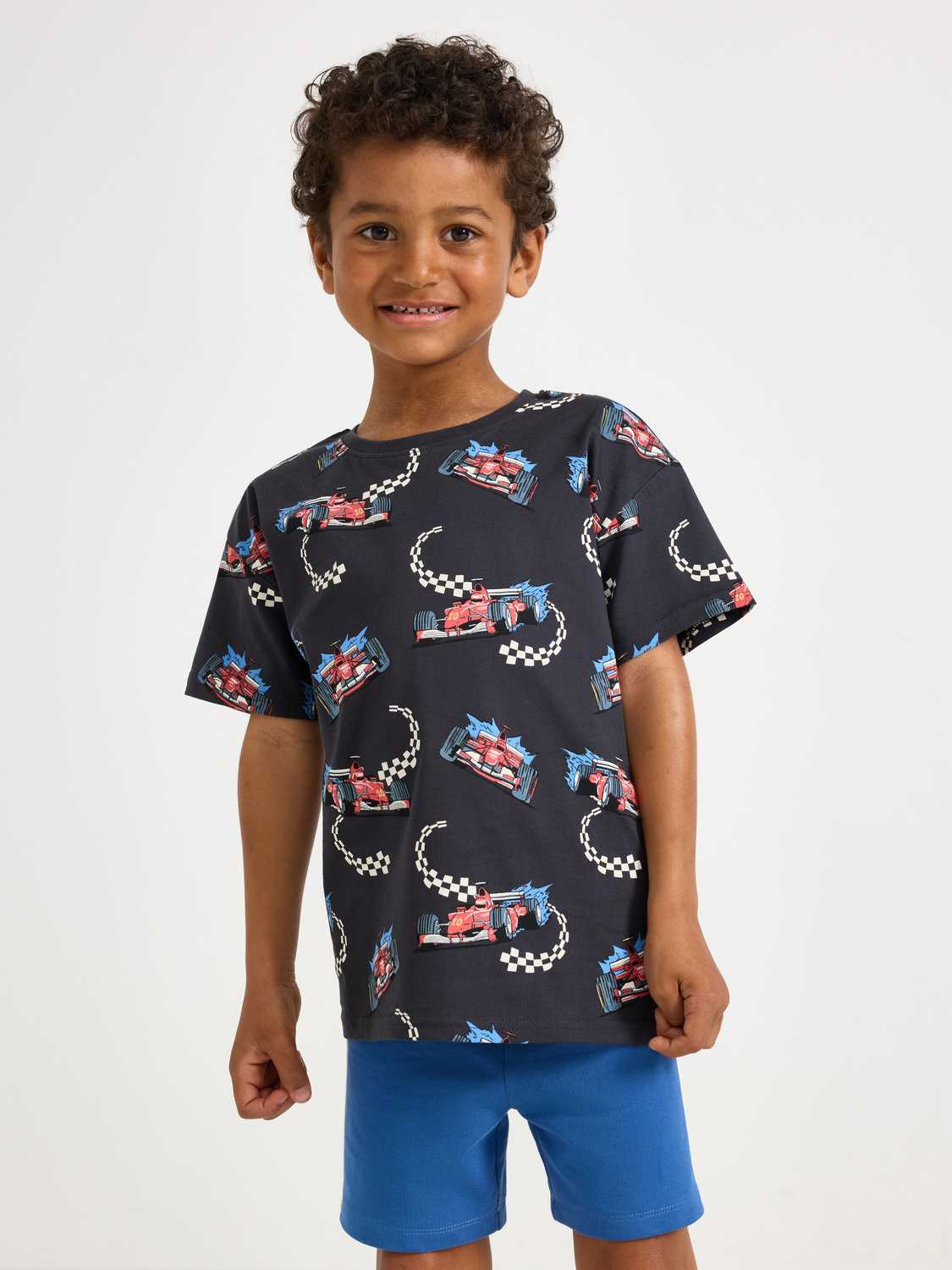 T-shirt med racerbilstryck