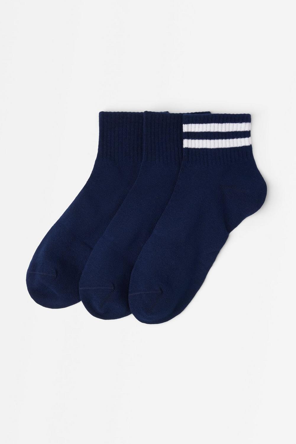 3-pack ankellånga strumpor