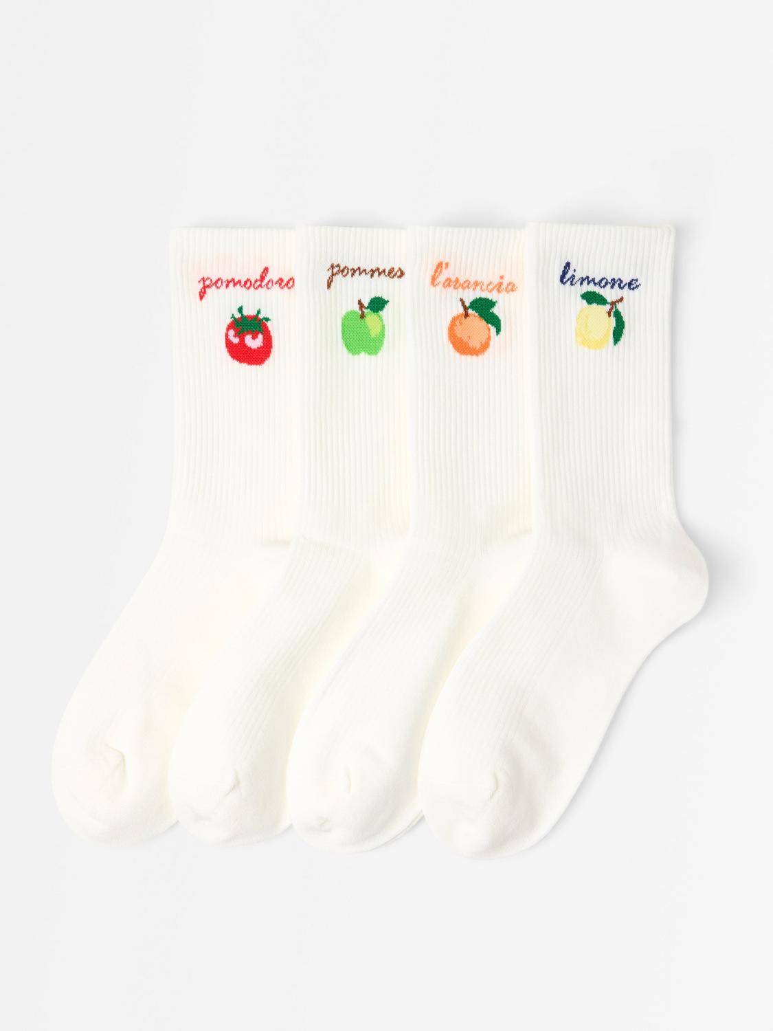 4-pack ribbstickade strumpor