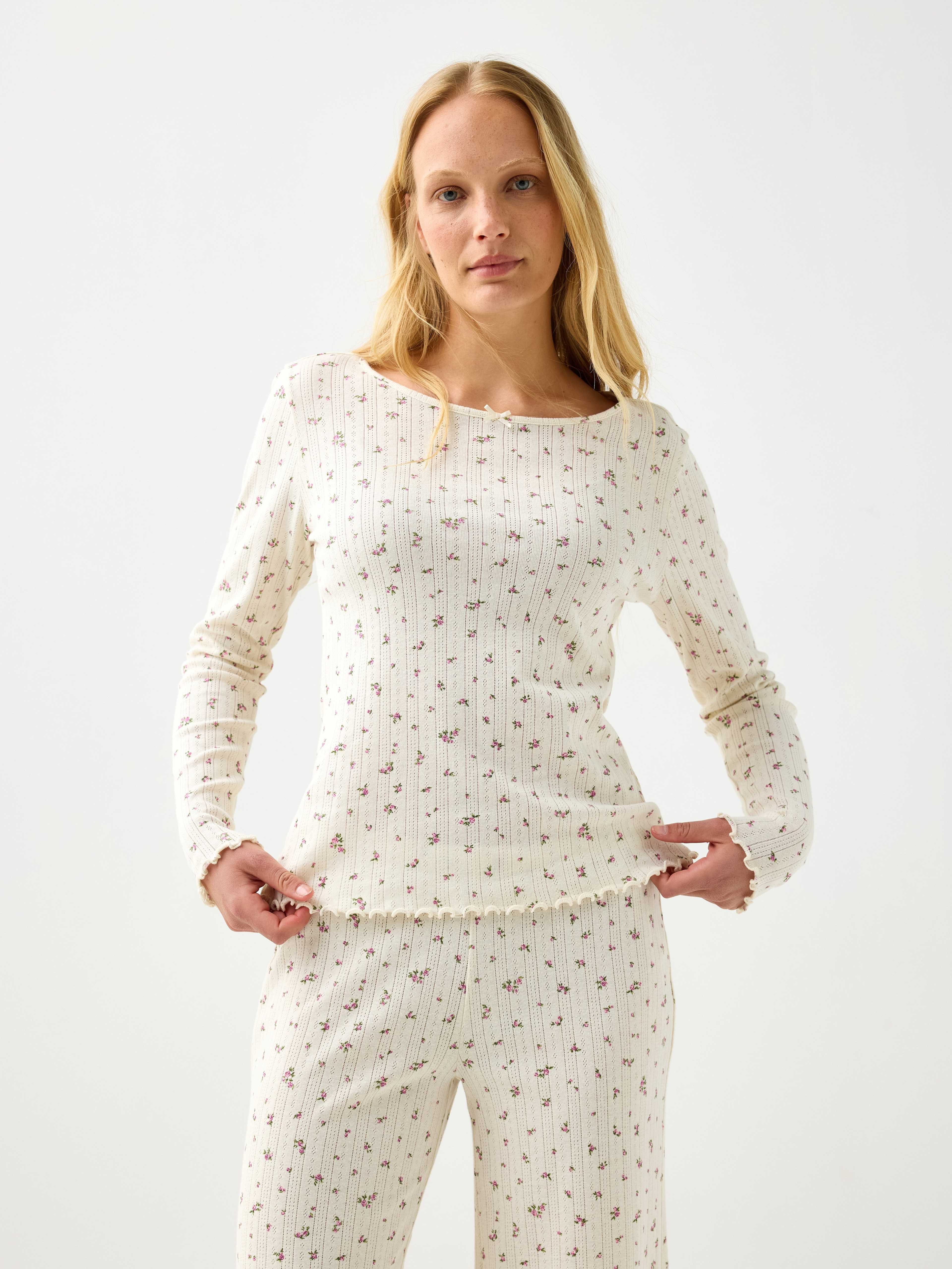 Lindex Pyjamastopp i pointelle dam – bild 2