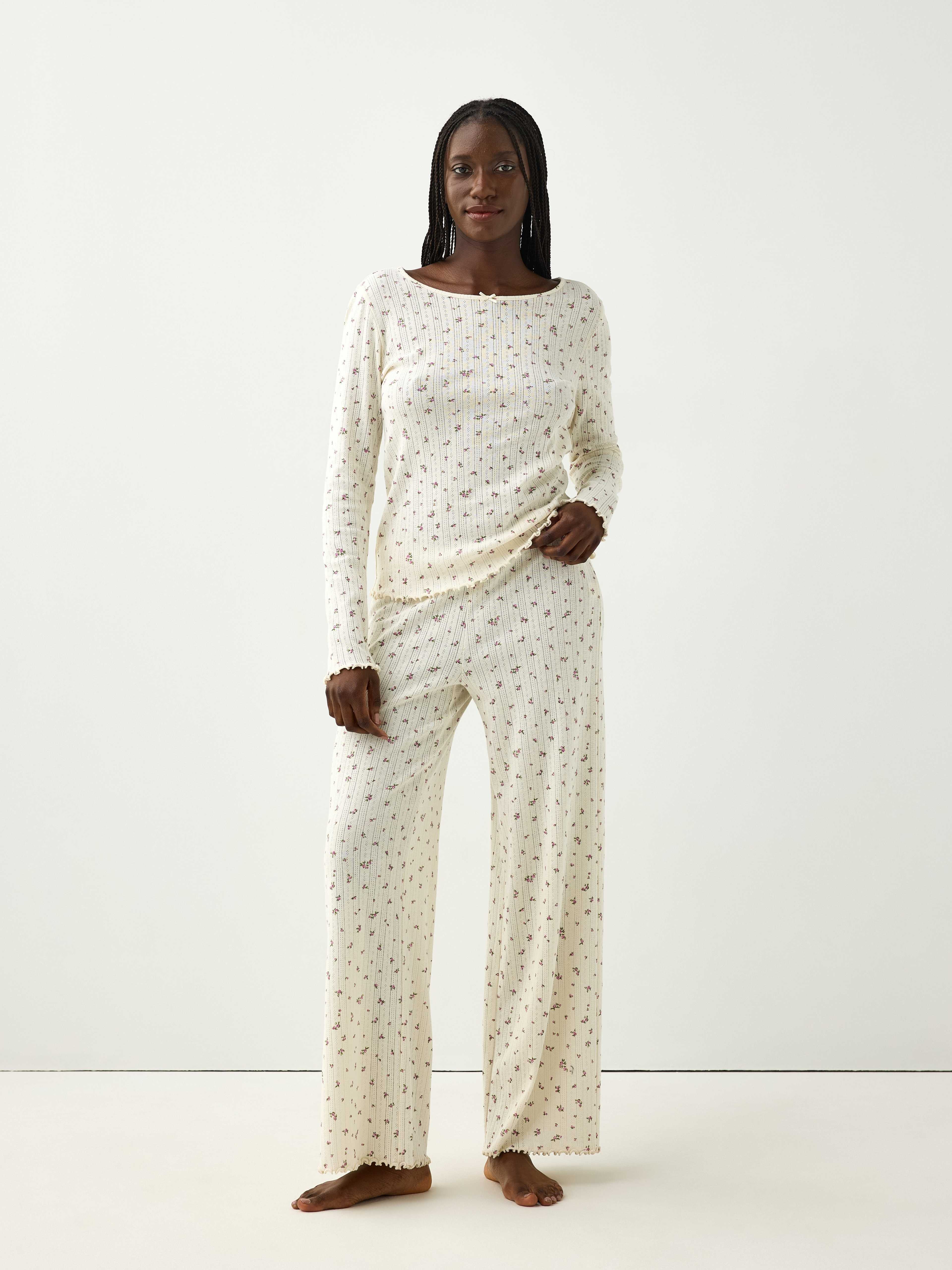 Vida pyjamasbyxor i pointelle