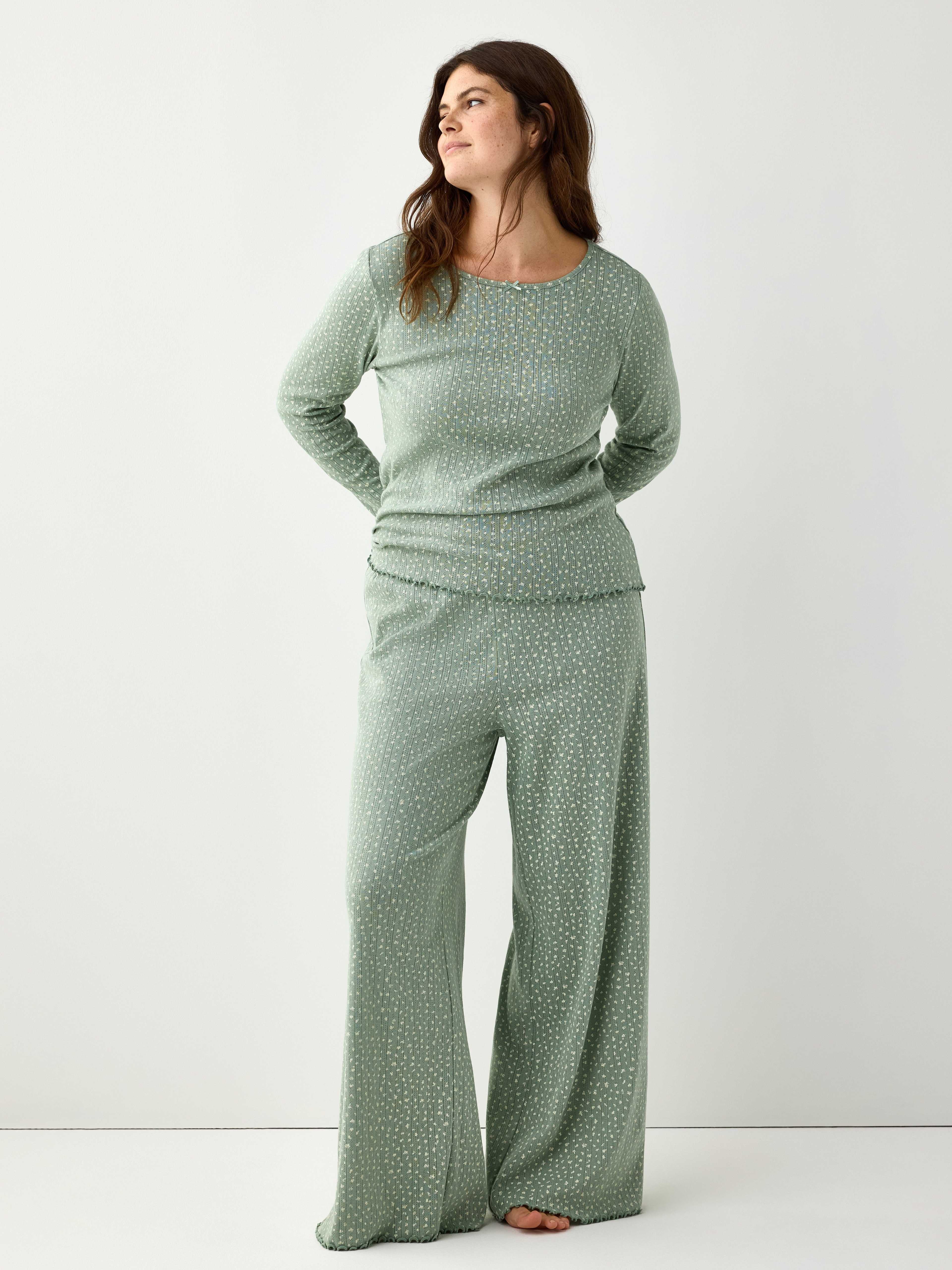 Vida pyjamasbyxor i pointelle