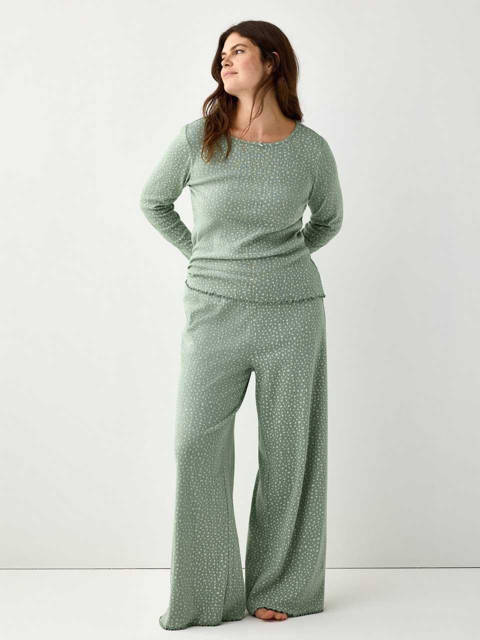 Vida pyjamasbyxor i pointelle