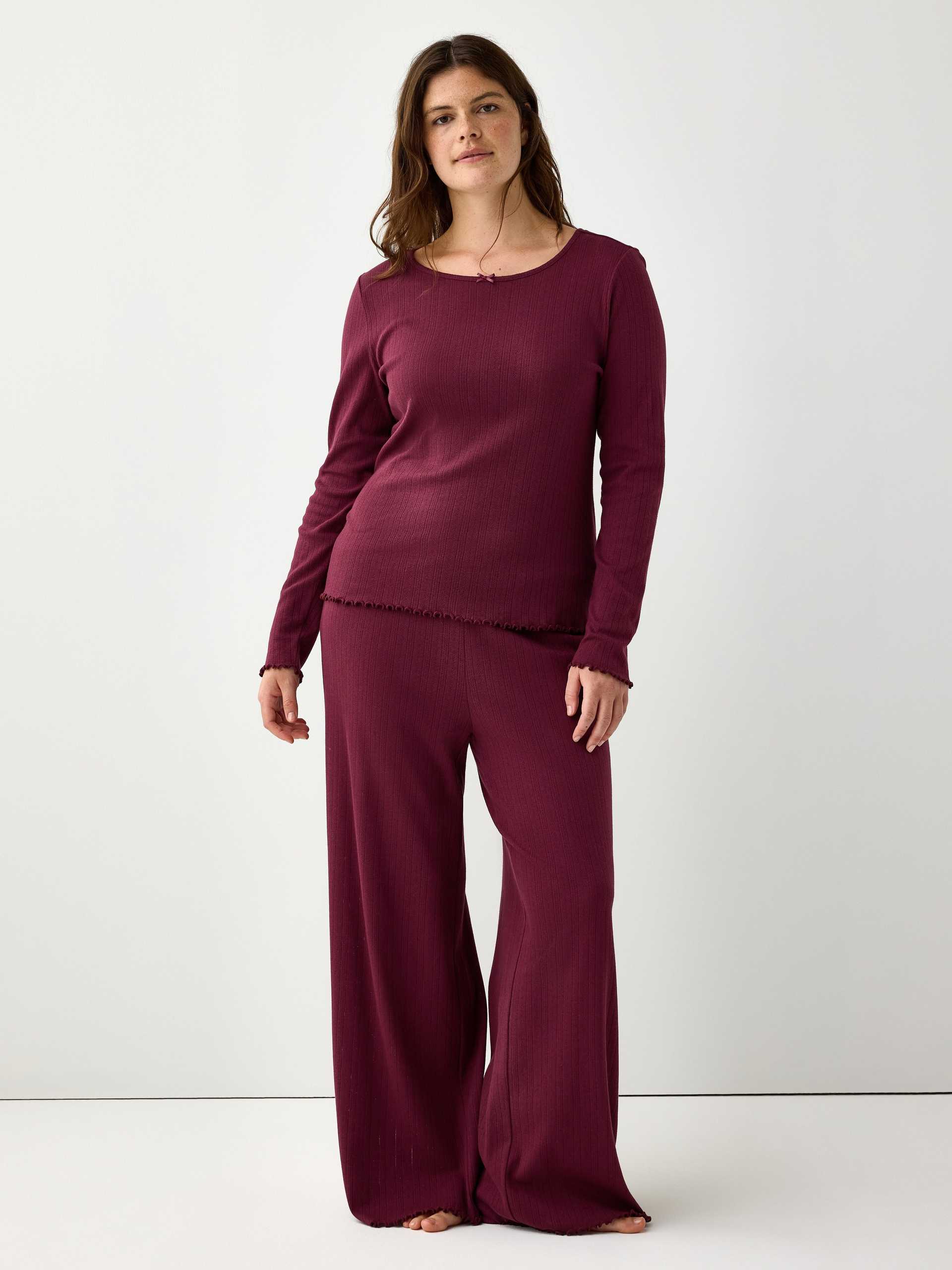 Lindex Wide Pyjama Trousers In Pointelle pyjamas & nattlinnen dam – bild 7