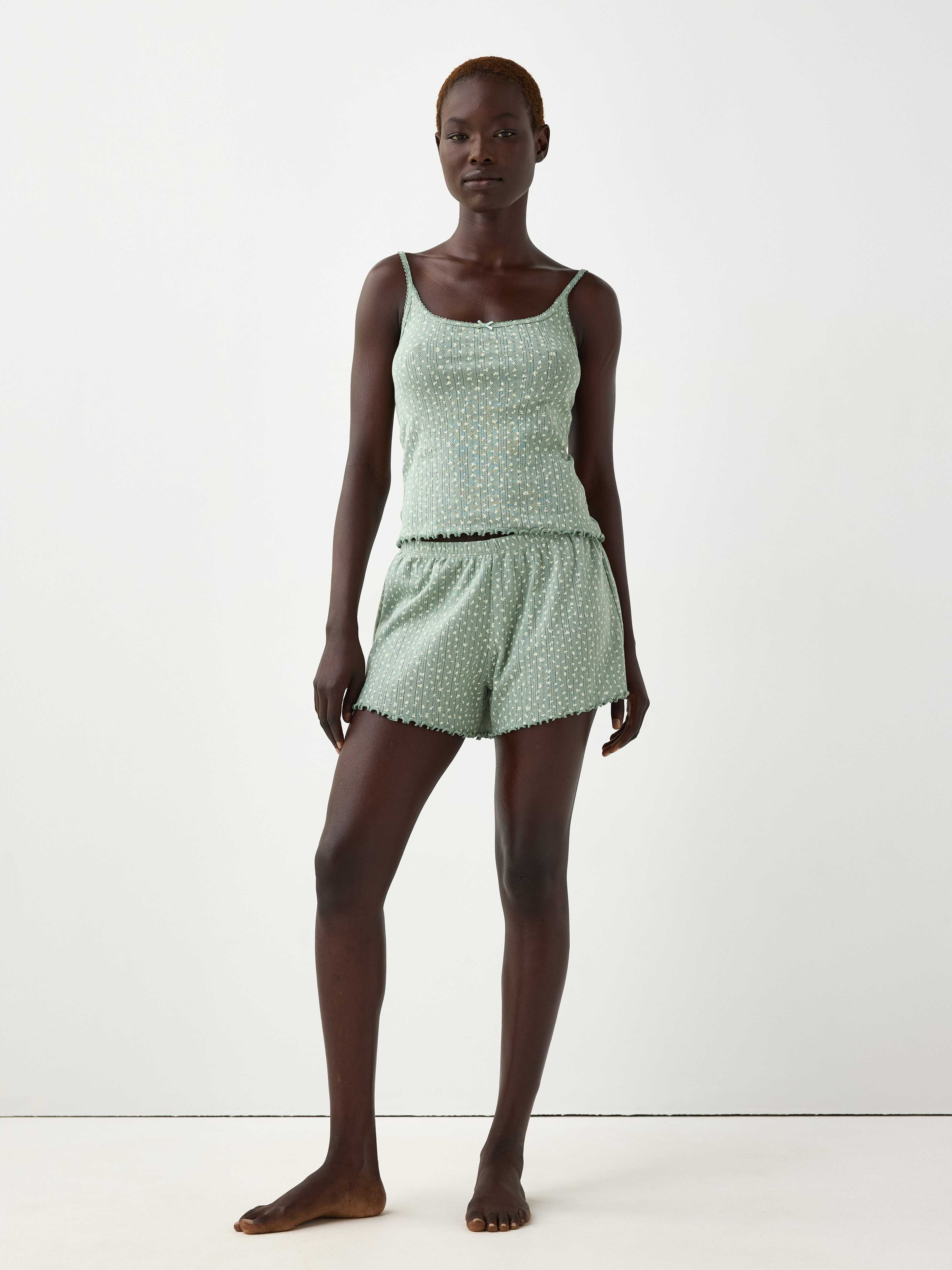Pyjamasshorts i pointelle