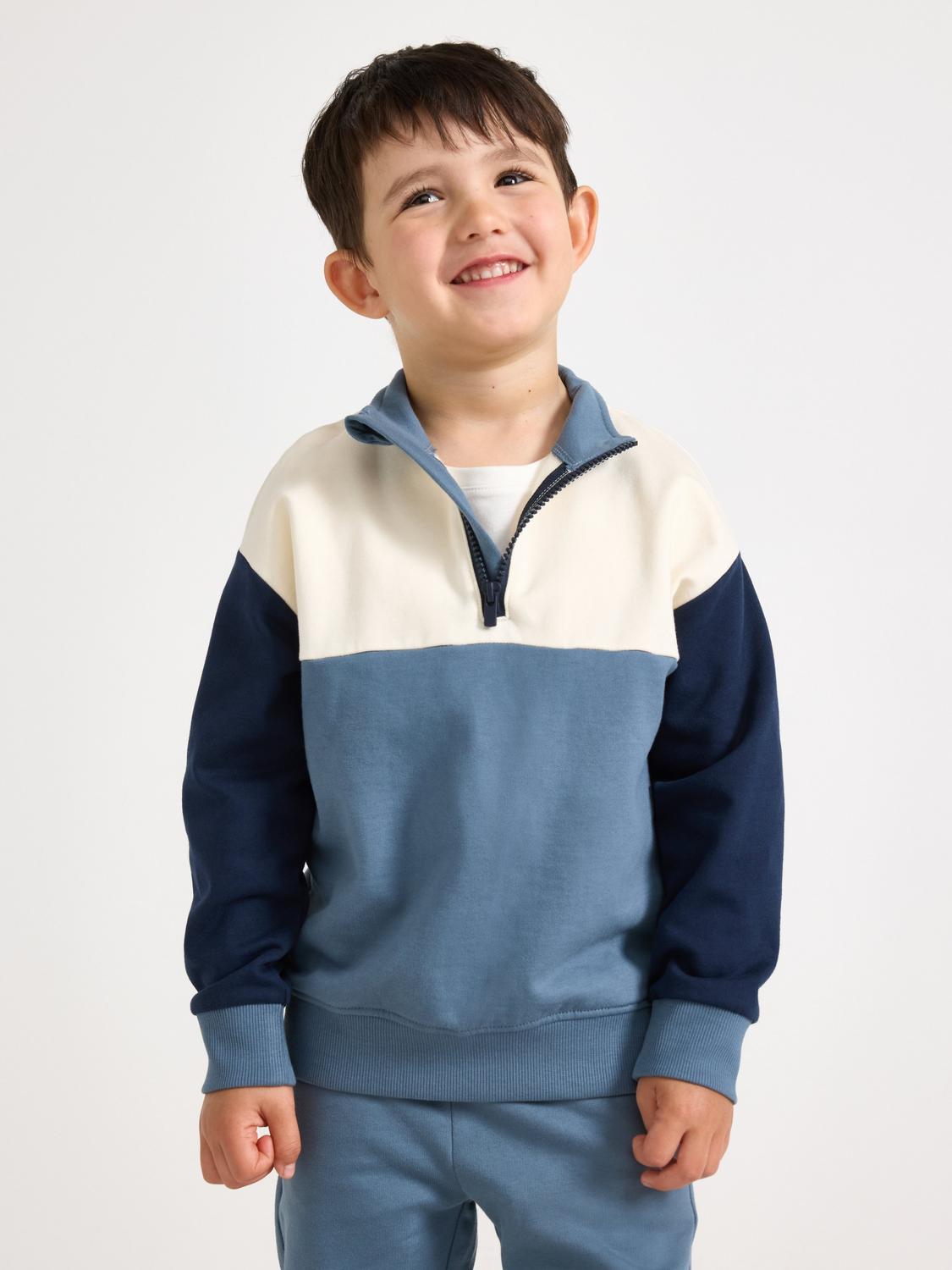 Sweatshirt med half-zip