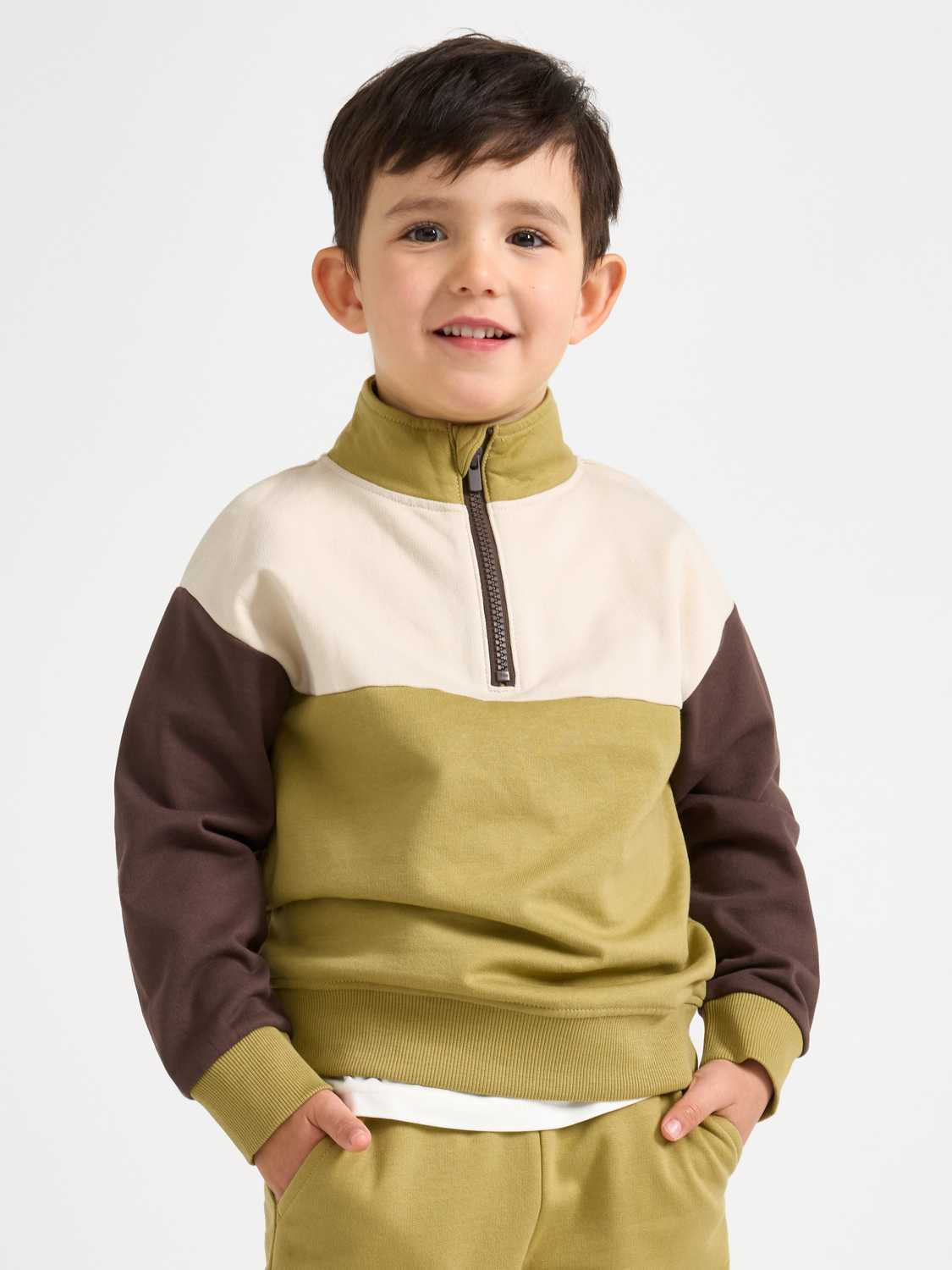 Sweatshirt med half-zip