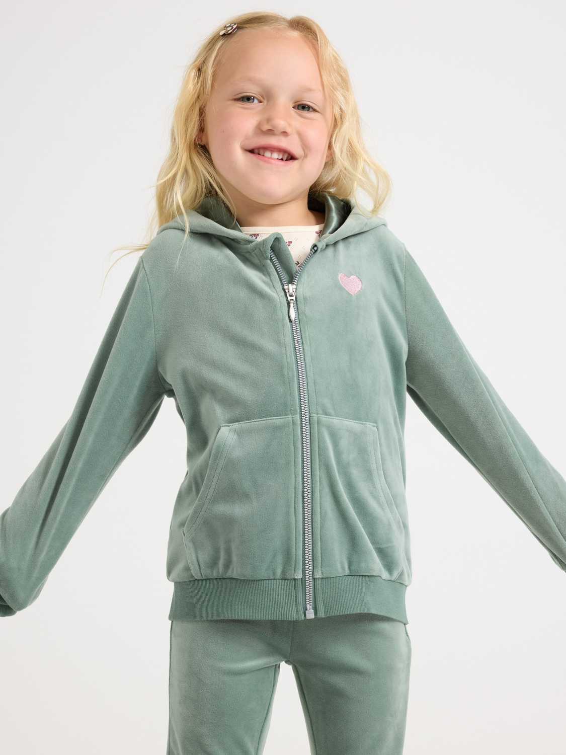 Hoodie i velour