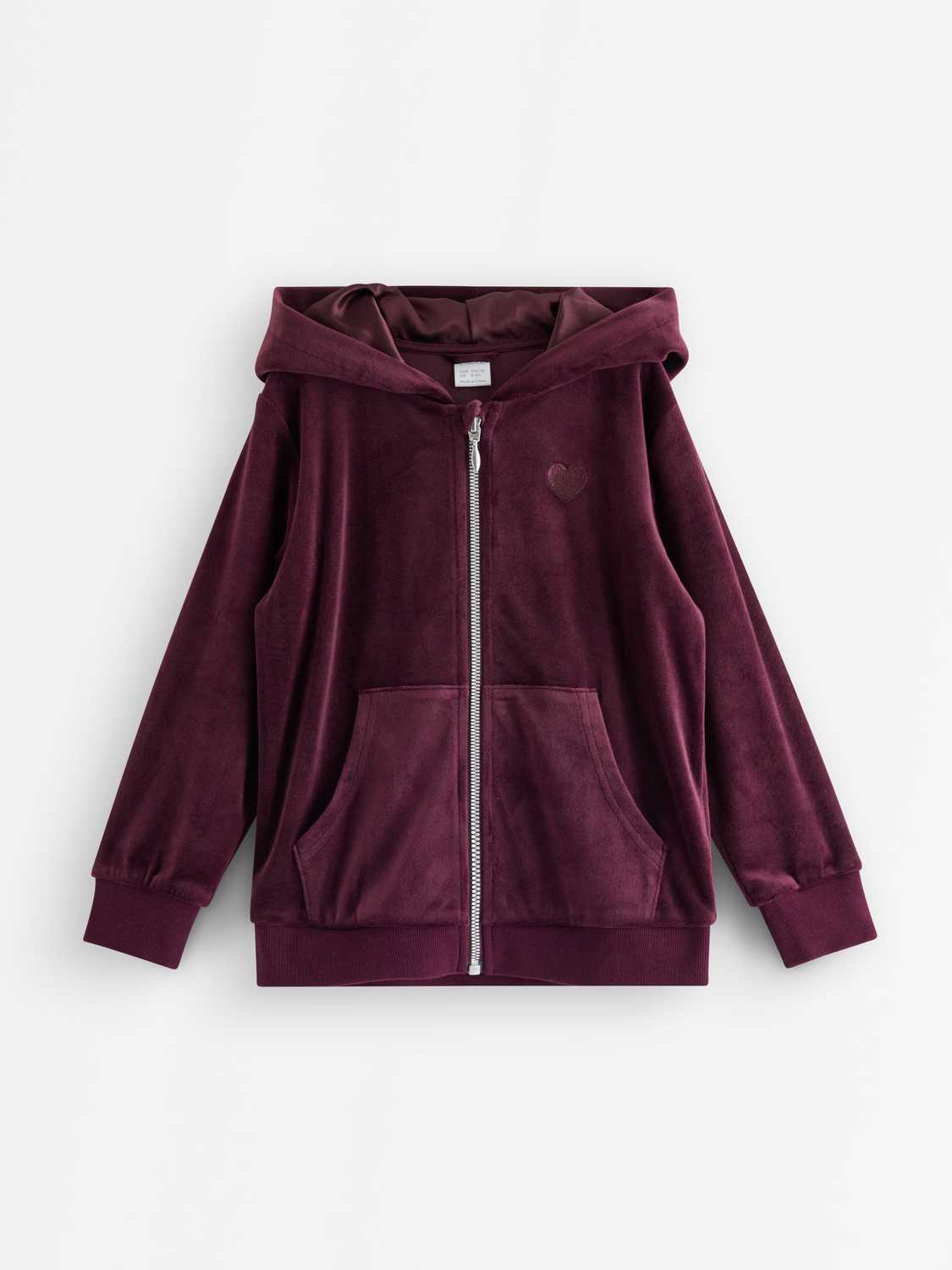 Hoodie i velour