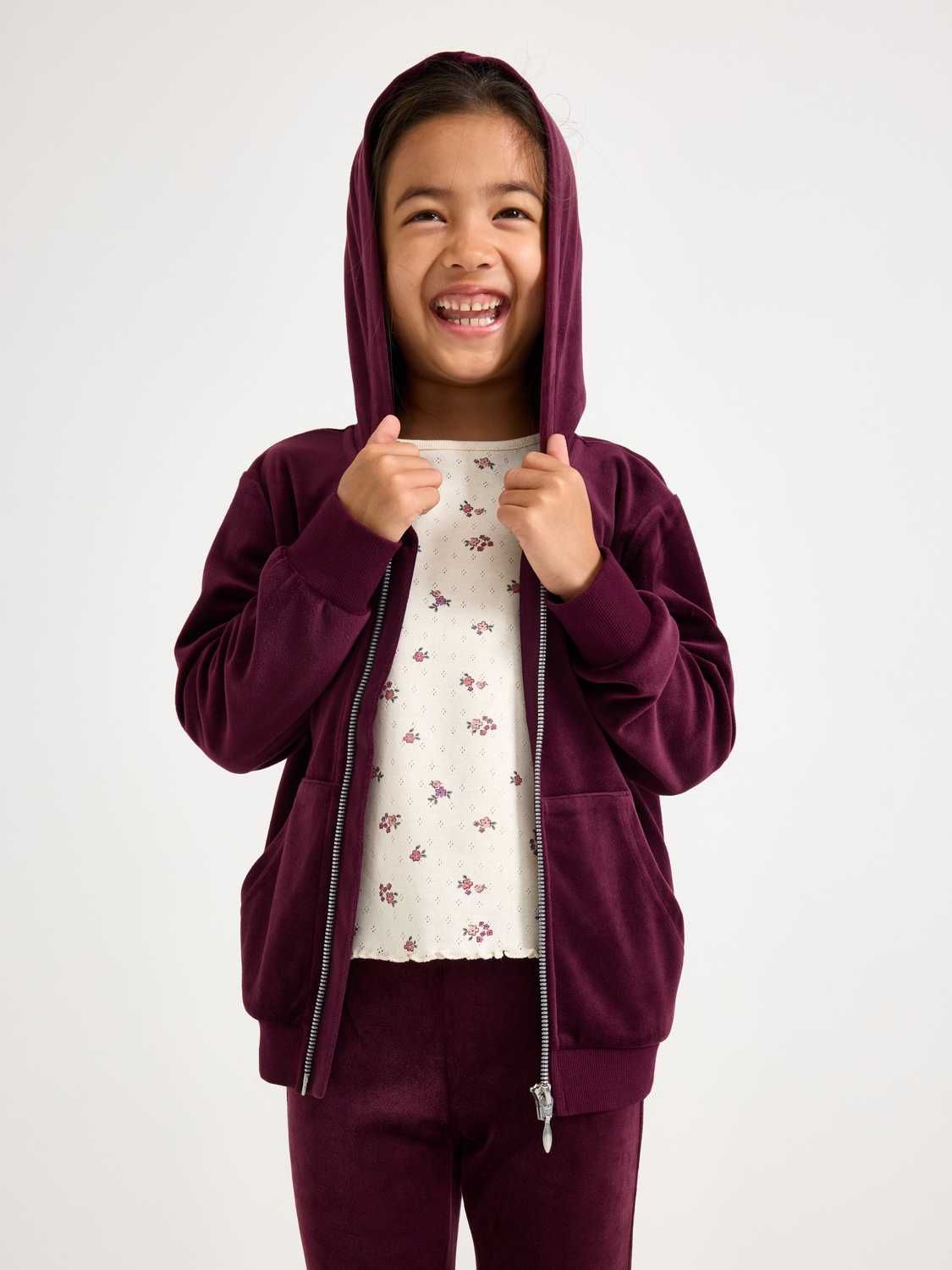 Hoodie i velour
