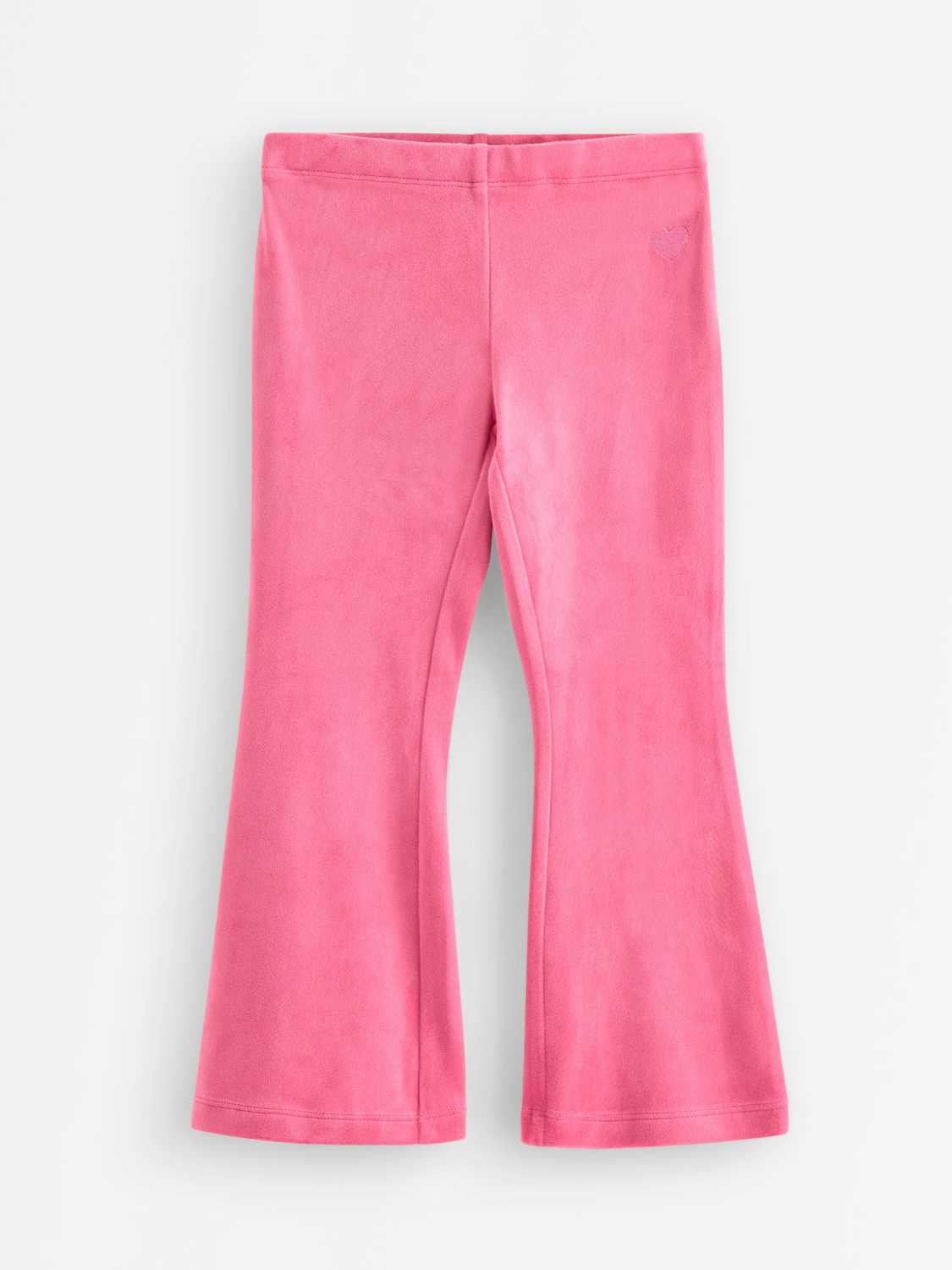 Enfärgade utsvängda leggings i velour