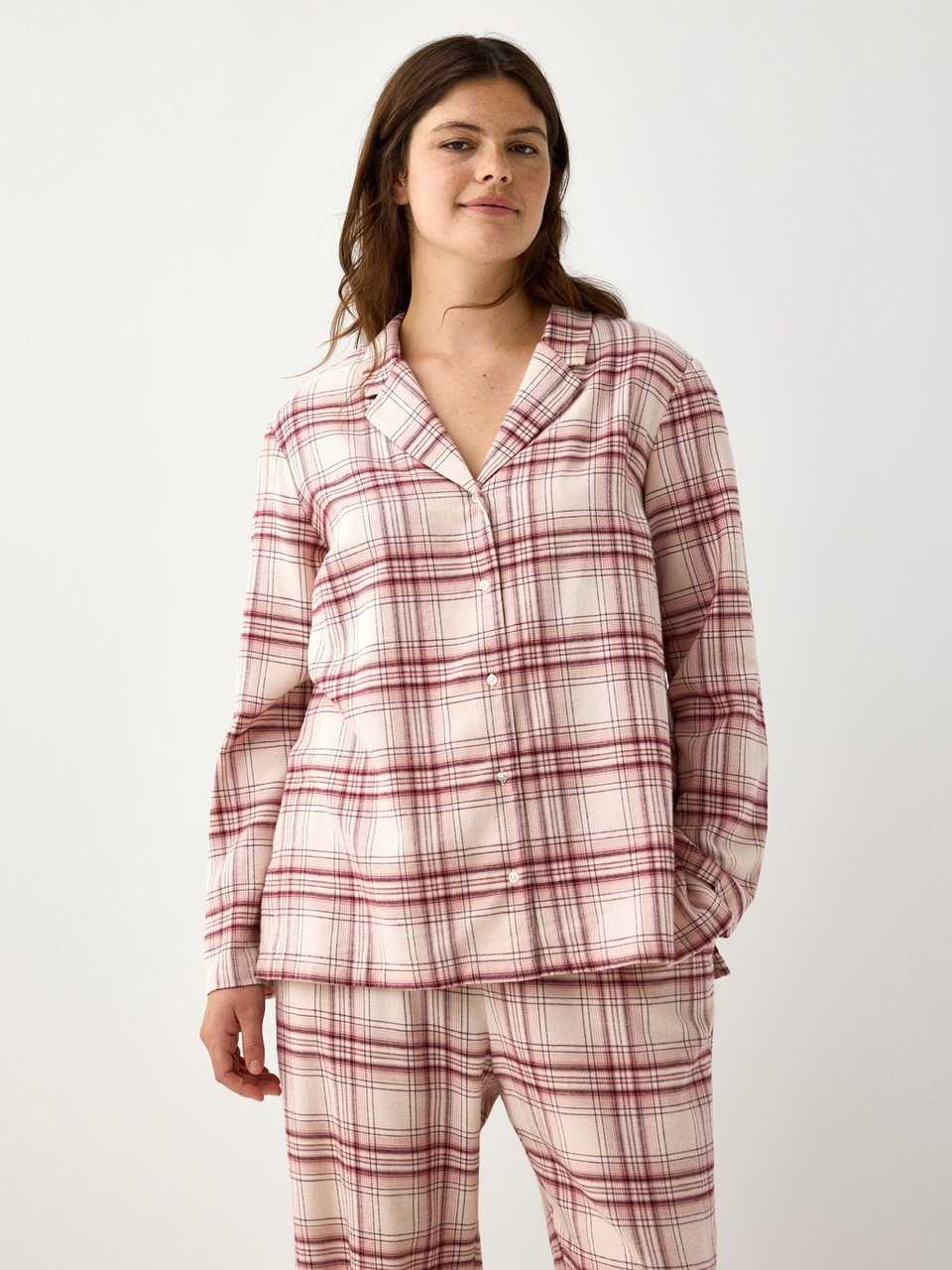 Pyjamasskjorta i flanell