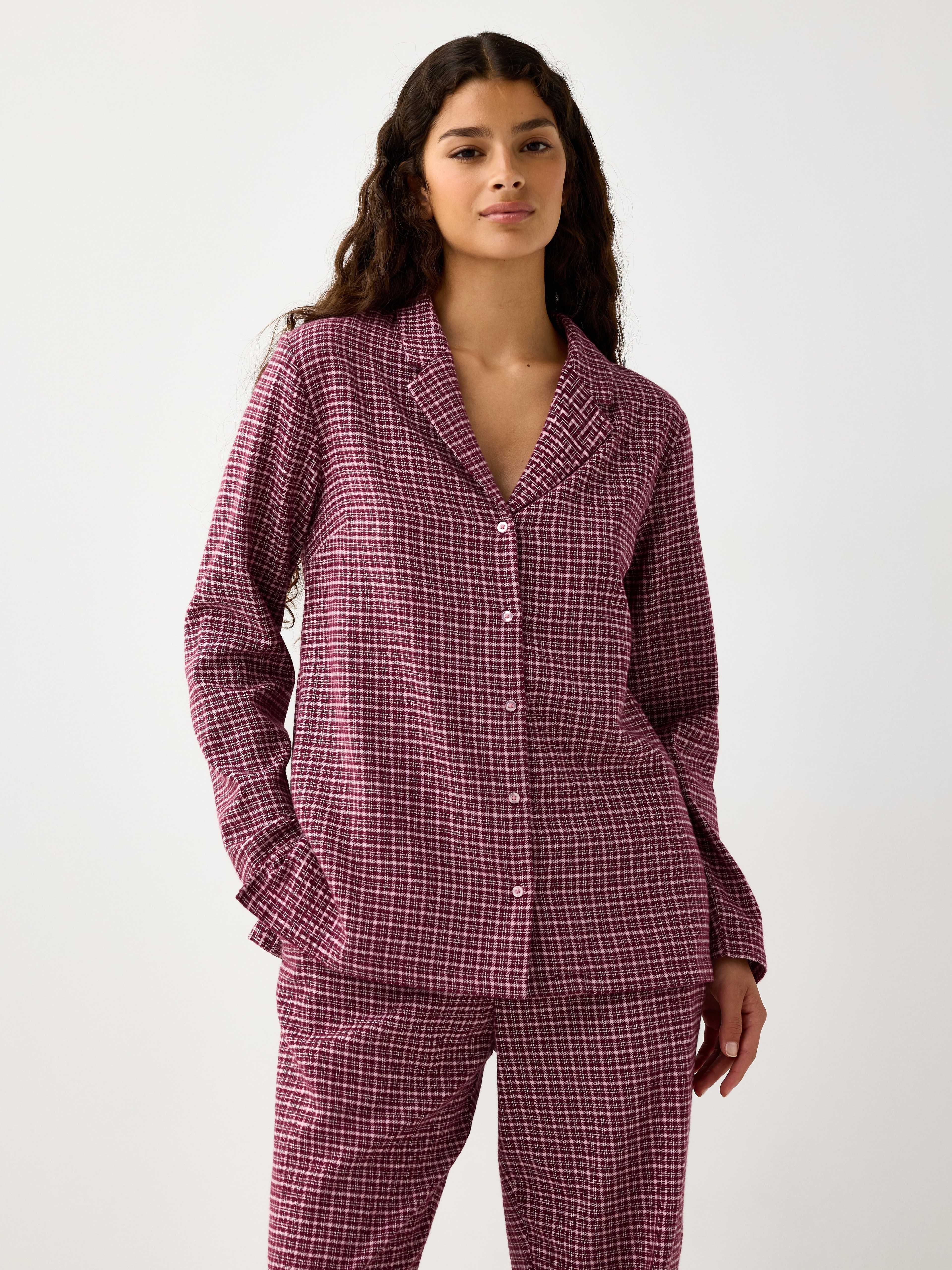 Lindex Pyjamasskjorta i flanell dam – bild 2
