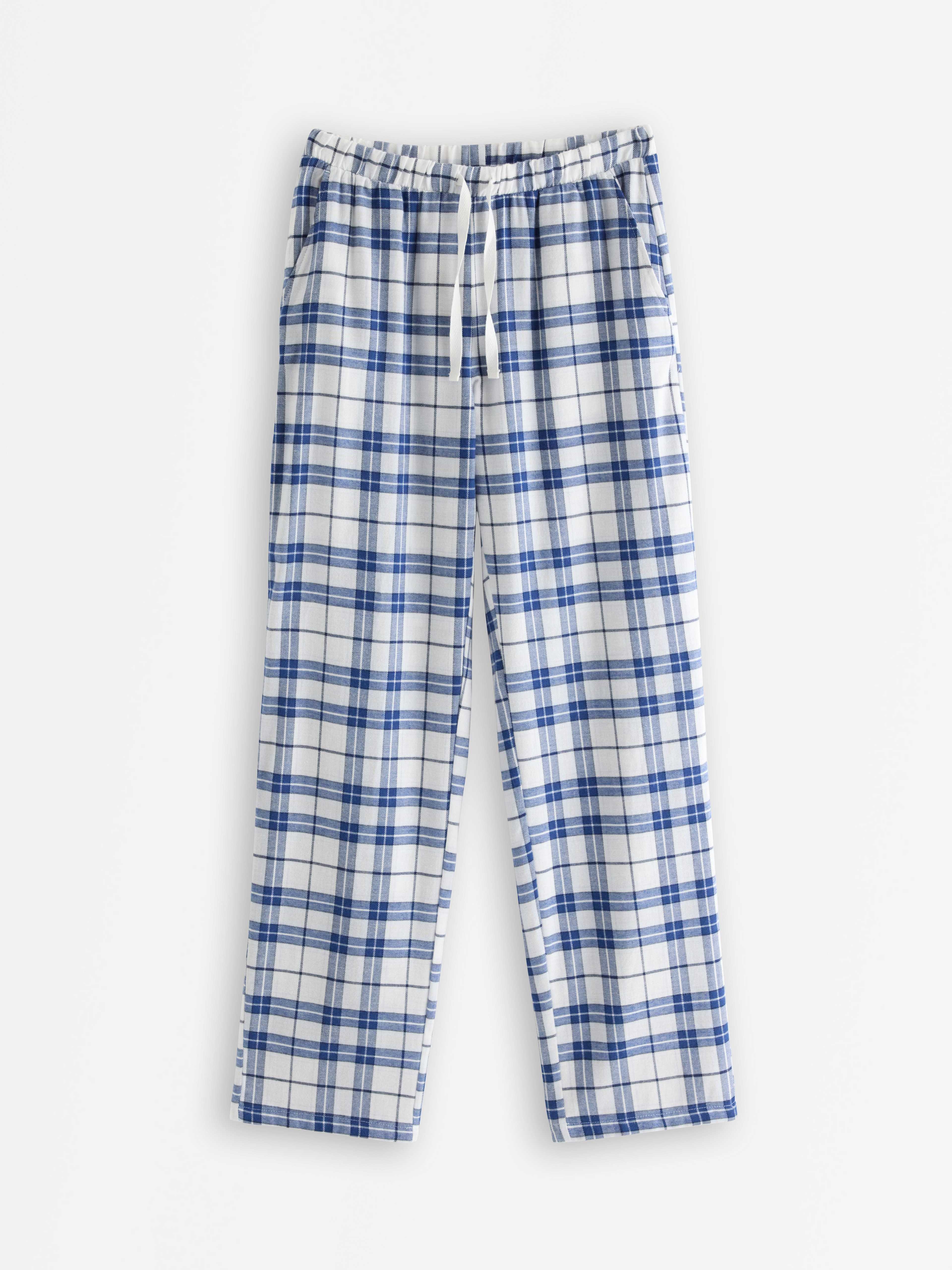 Pyjamasbyxor i flanell med längre ben