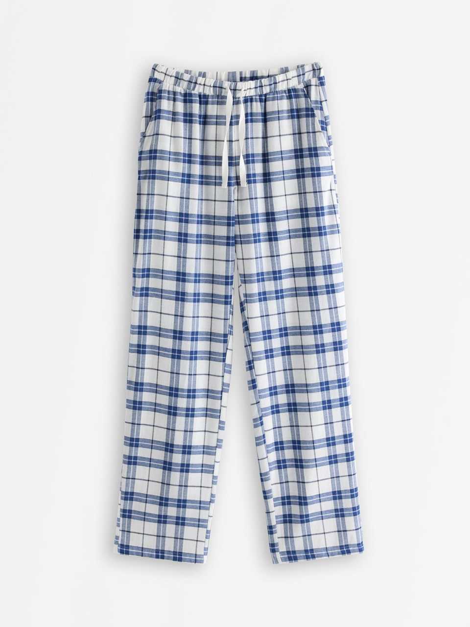 Pyjamasbyxor i flanell med längre ben