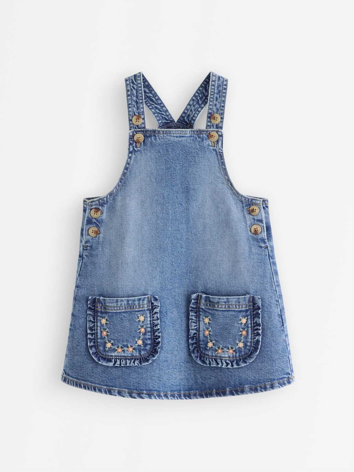 Hängselklänning i denim