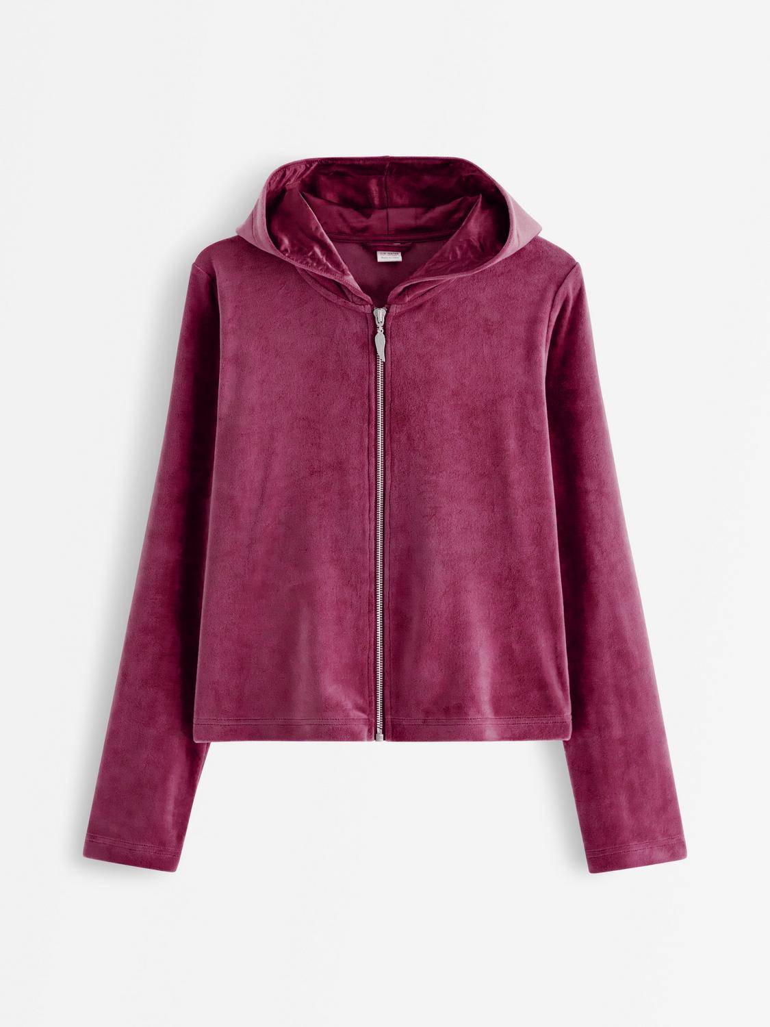 Hoodie i velour