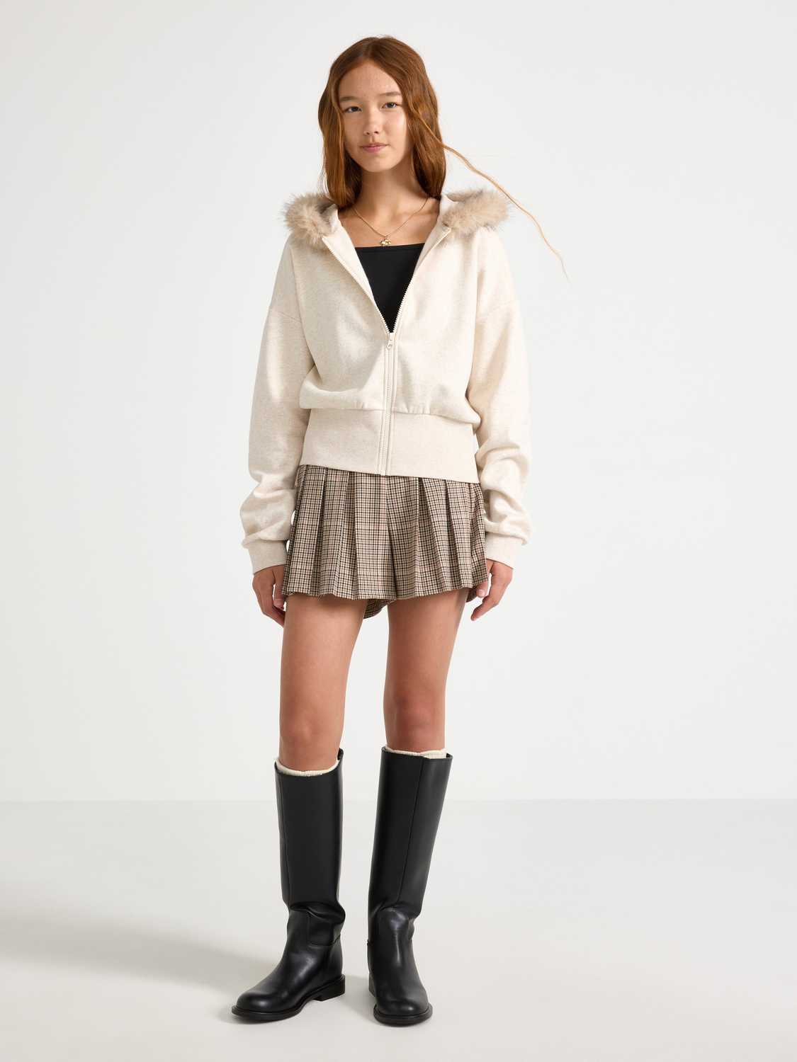 Veckade shorts