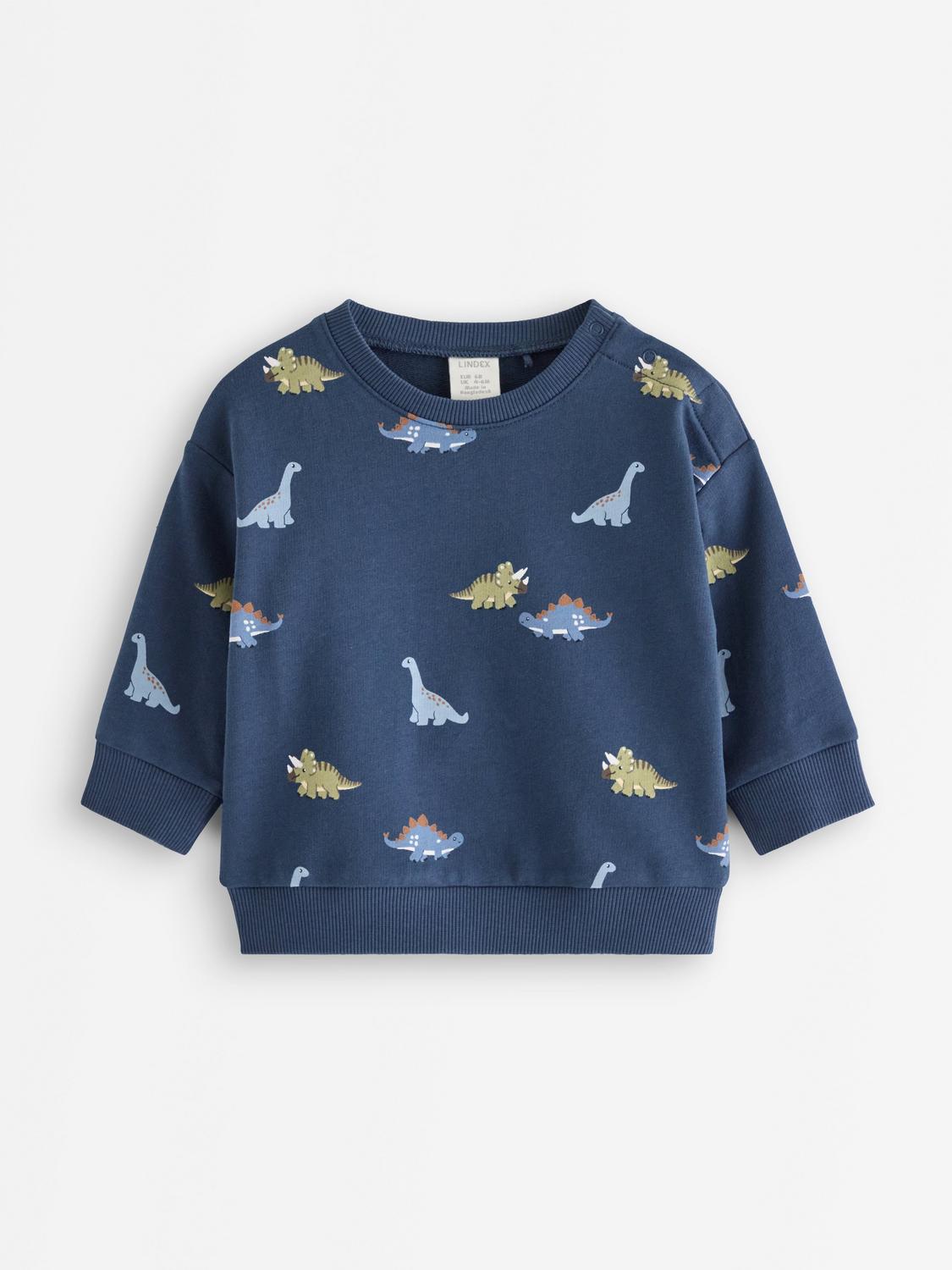Sweatshirt med dinosaurier