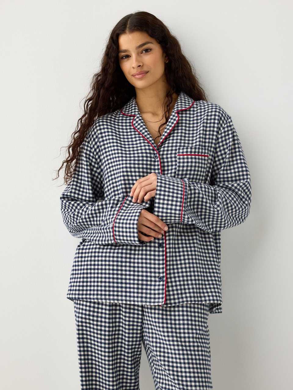 Pyjamasskjorta i flanell
