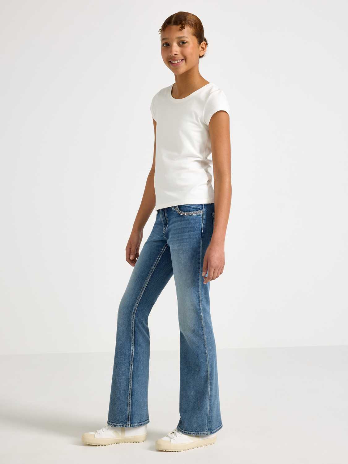Bootcut jeans med låg midja