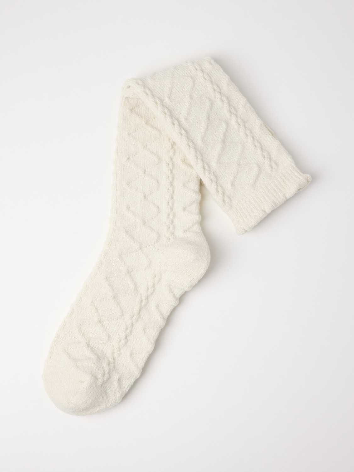 Stickade knähöga strumpor
