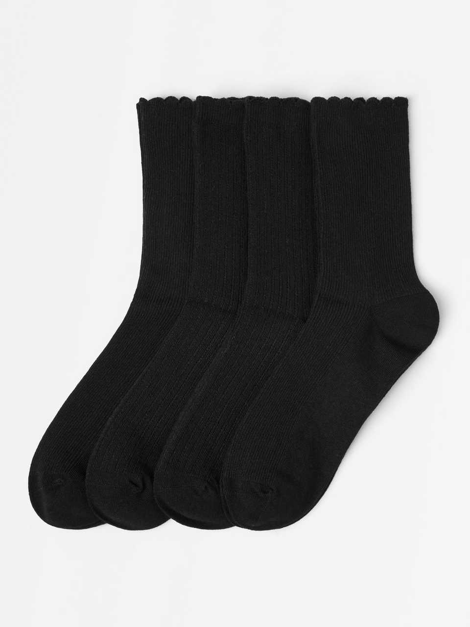 4-pack ribbad strumpor