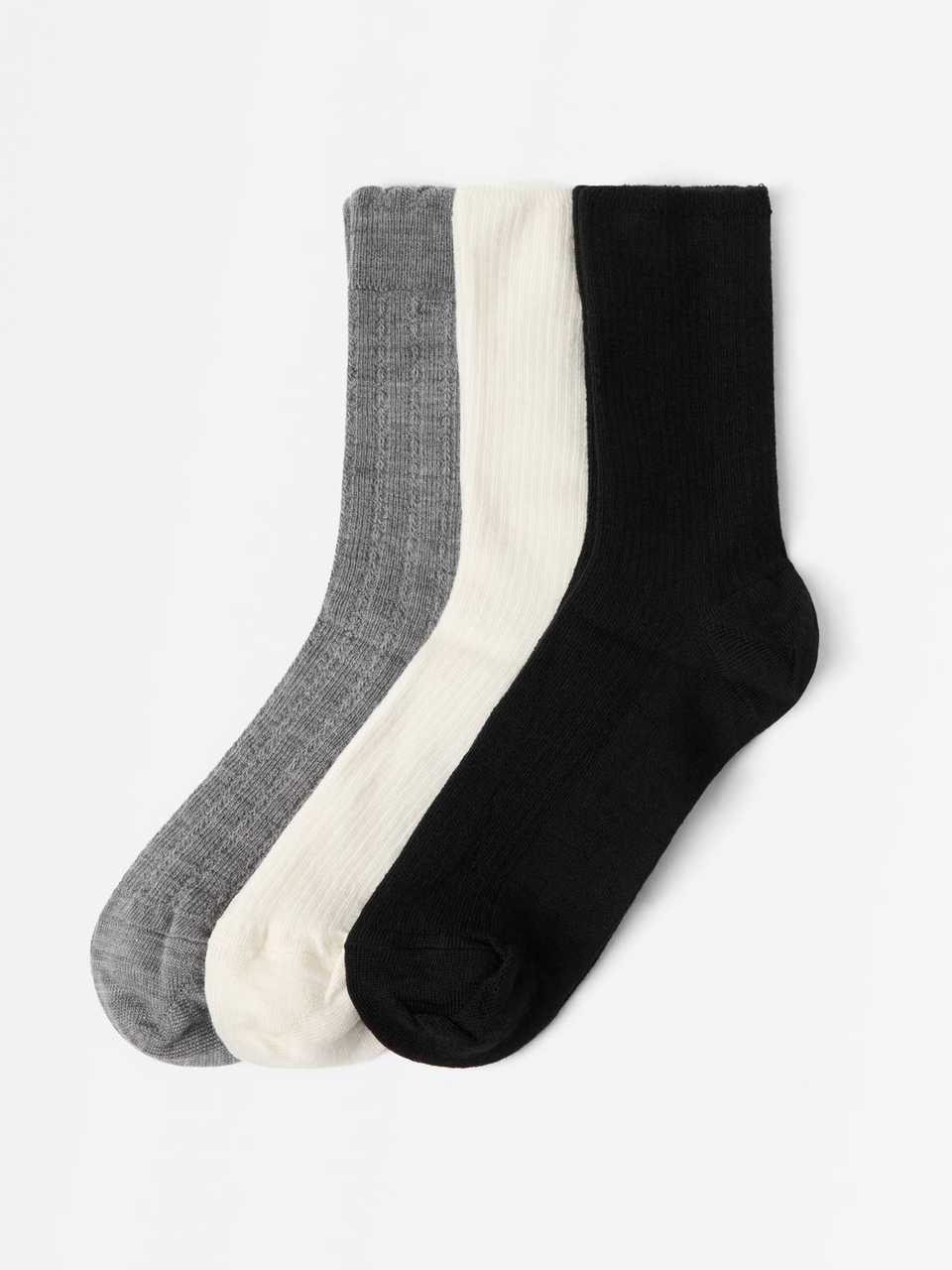 3-pack strumpor i merinoullsblandning
