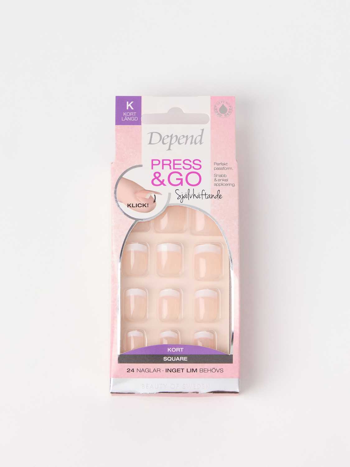 Depend Press and Go French Look Rosa Kort
