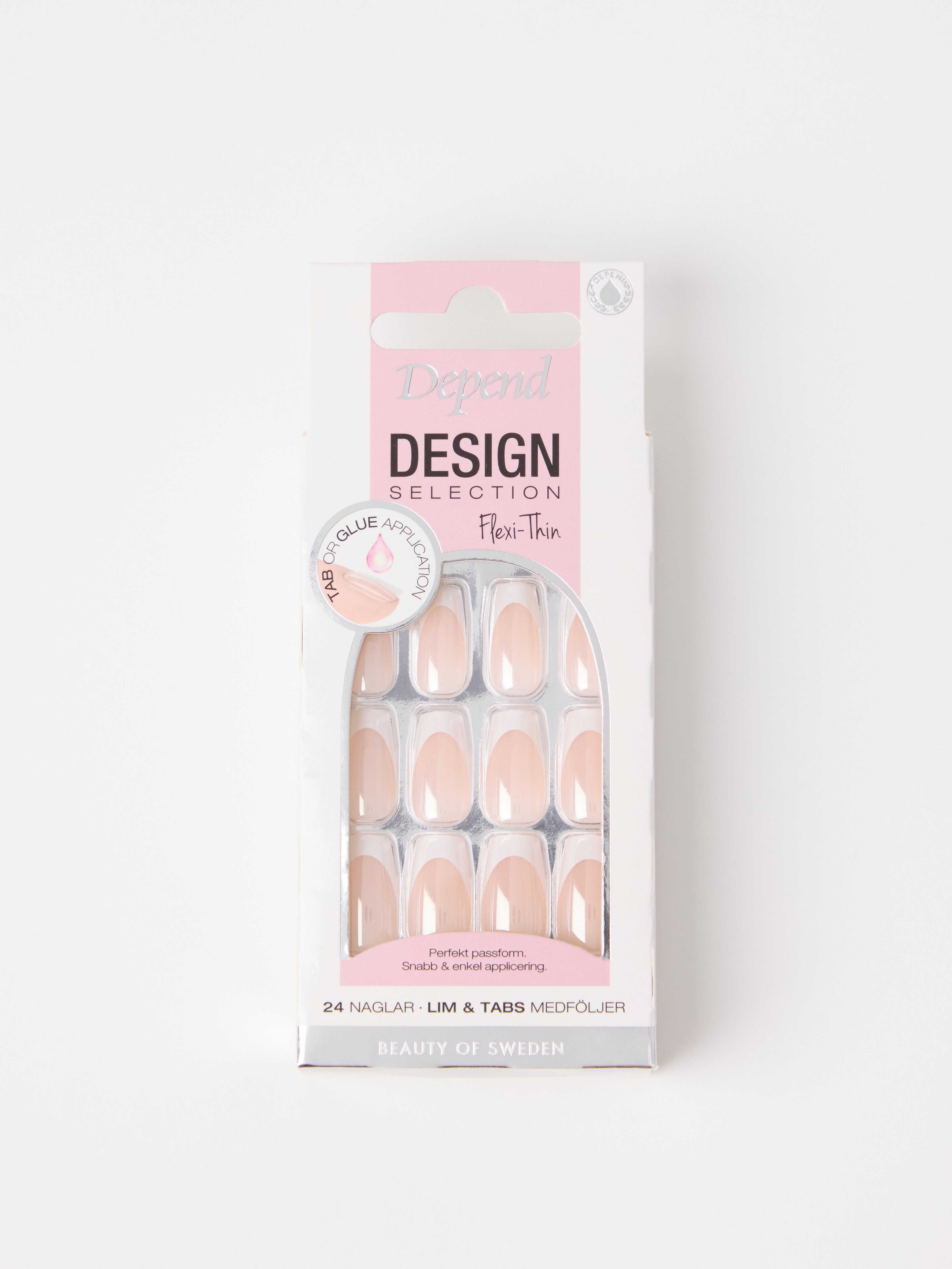 Depend Design Selection French White Chrome Short Coffin