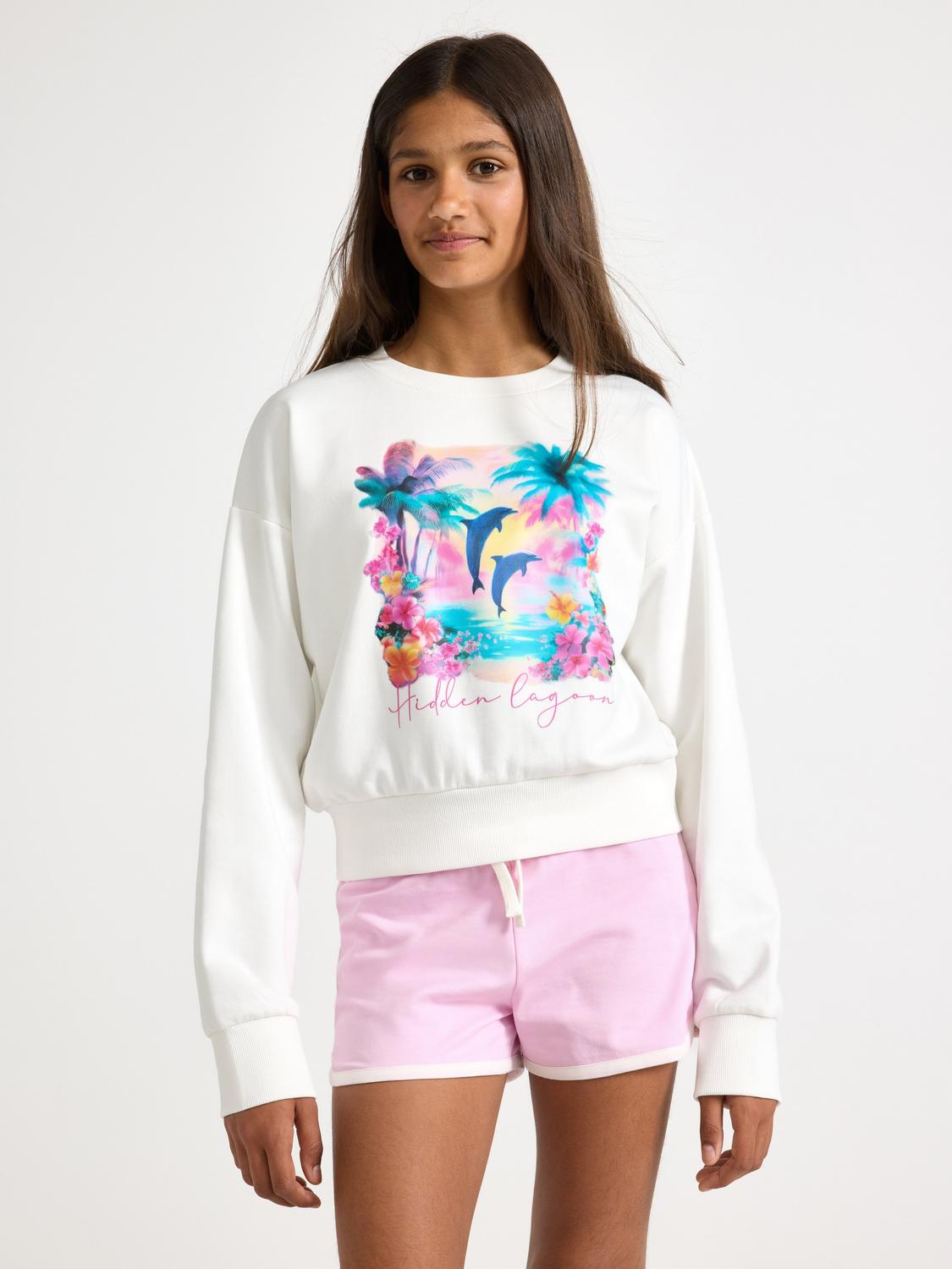 Croppad sweatshirt