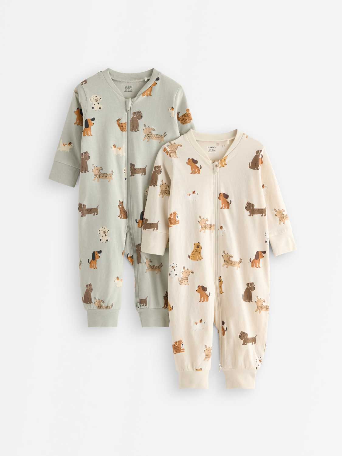 2-pack pyjamas med heltäckande tryck