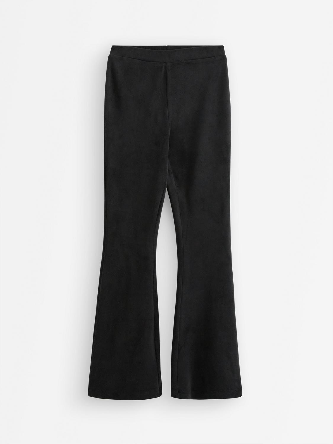 Utsvängda byxor i velour