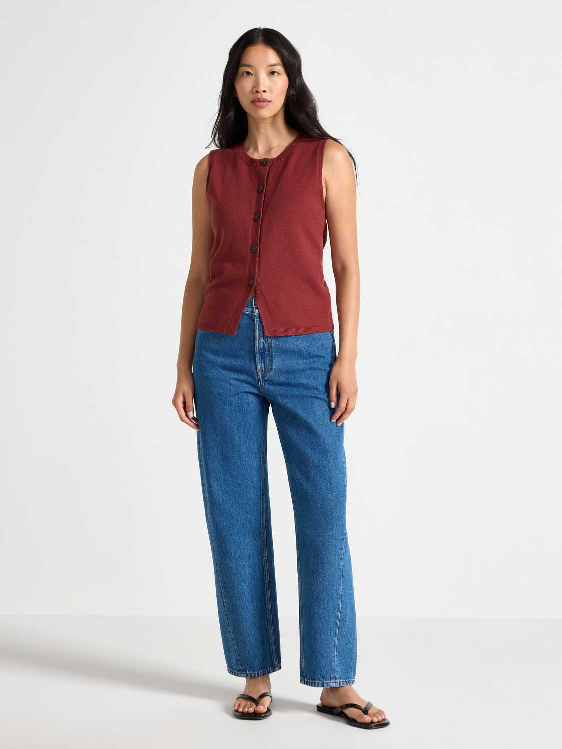 STRAIGHT jeans med hög midja