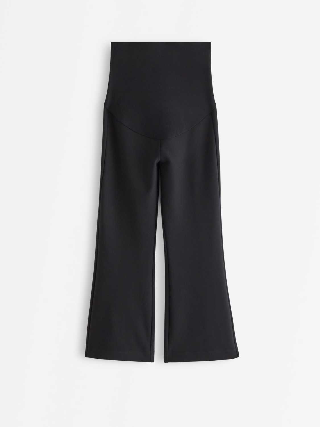 MOM cropped flared maternity trousers